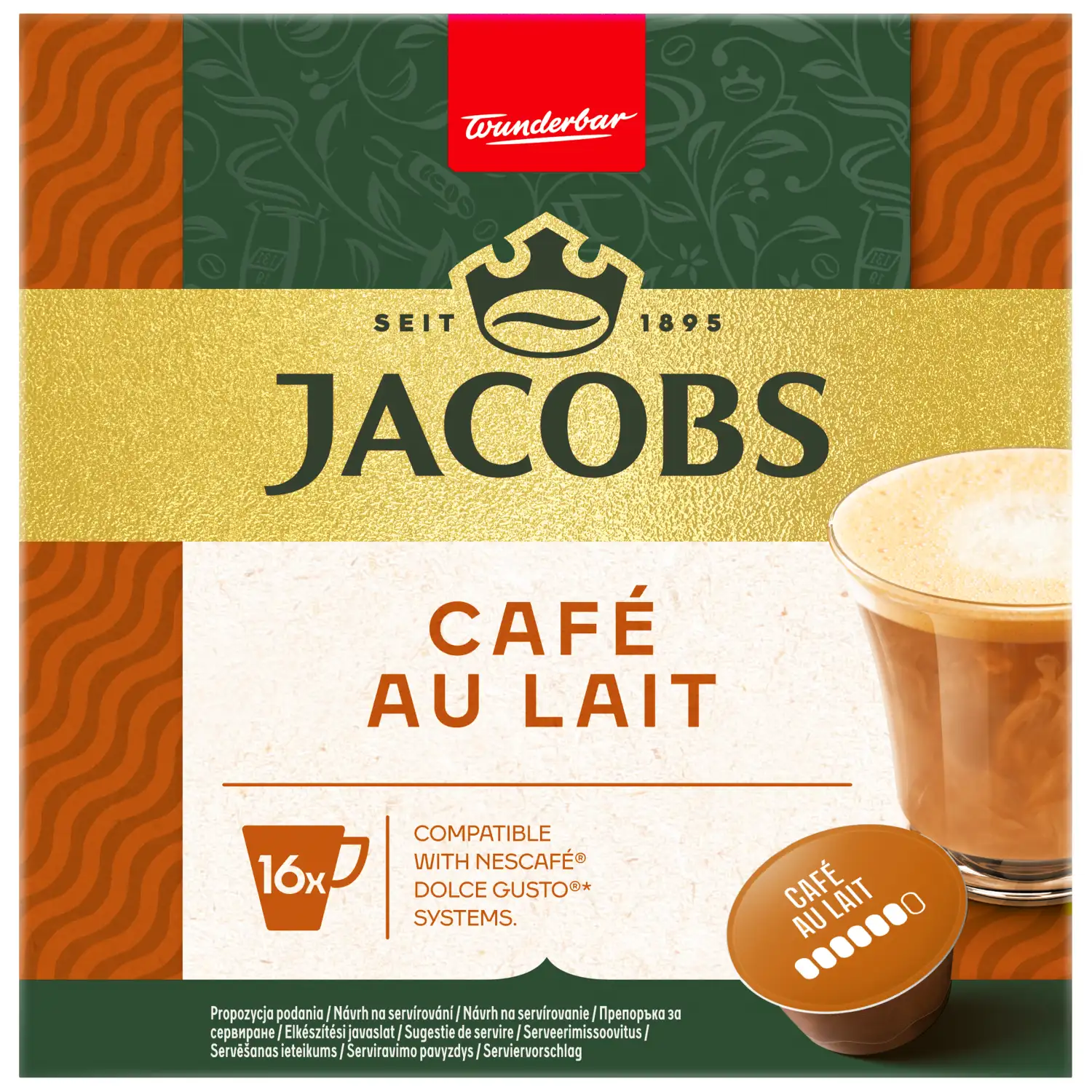 Kohvikapslid Jacobs Cafe Au Latte 16tk 160g