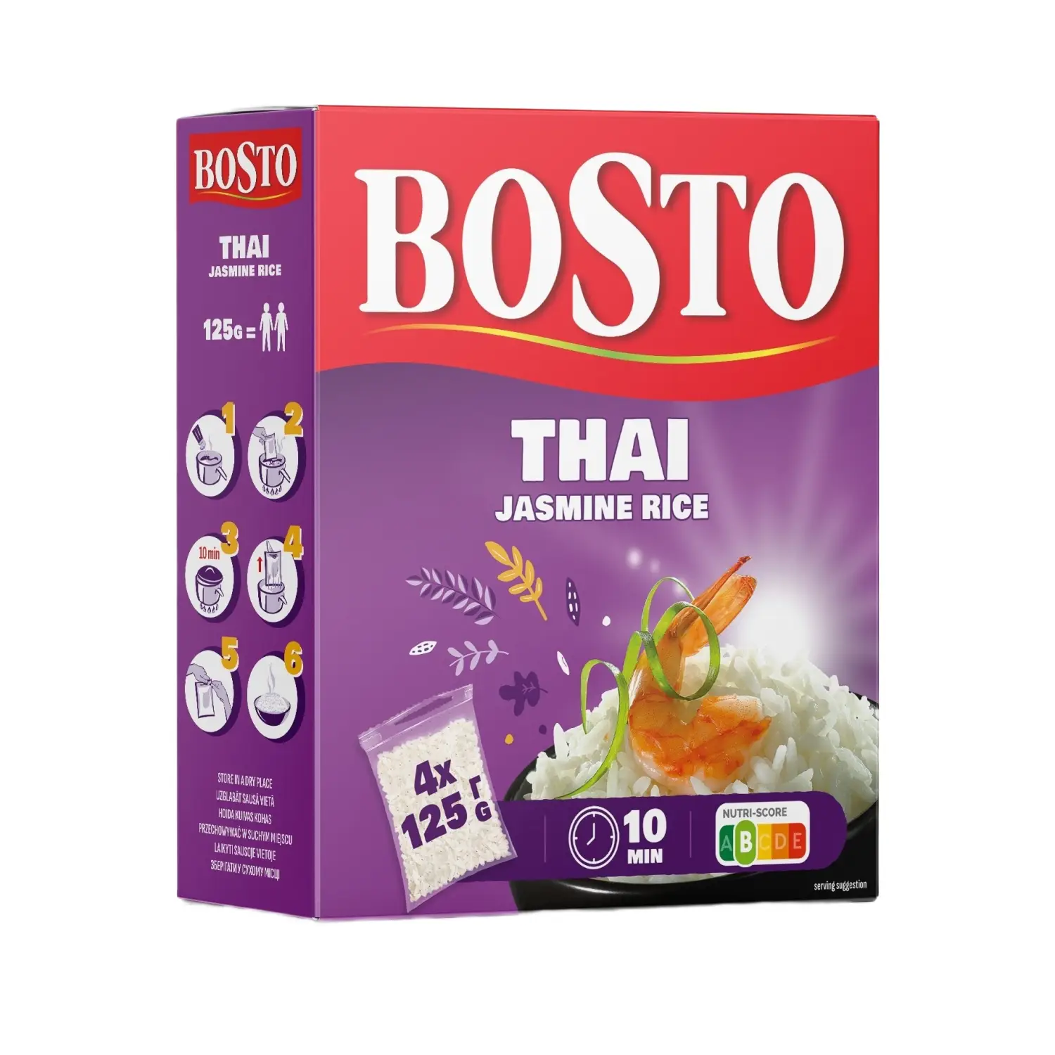 Ryžiai JASMIN BOSTO, 4 x 125 g