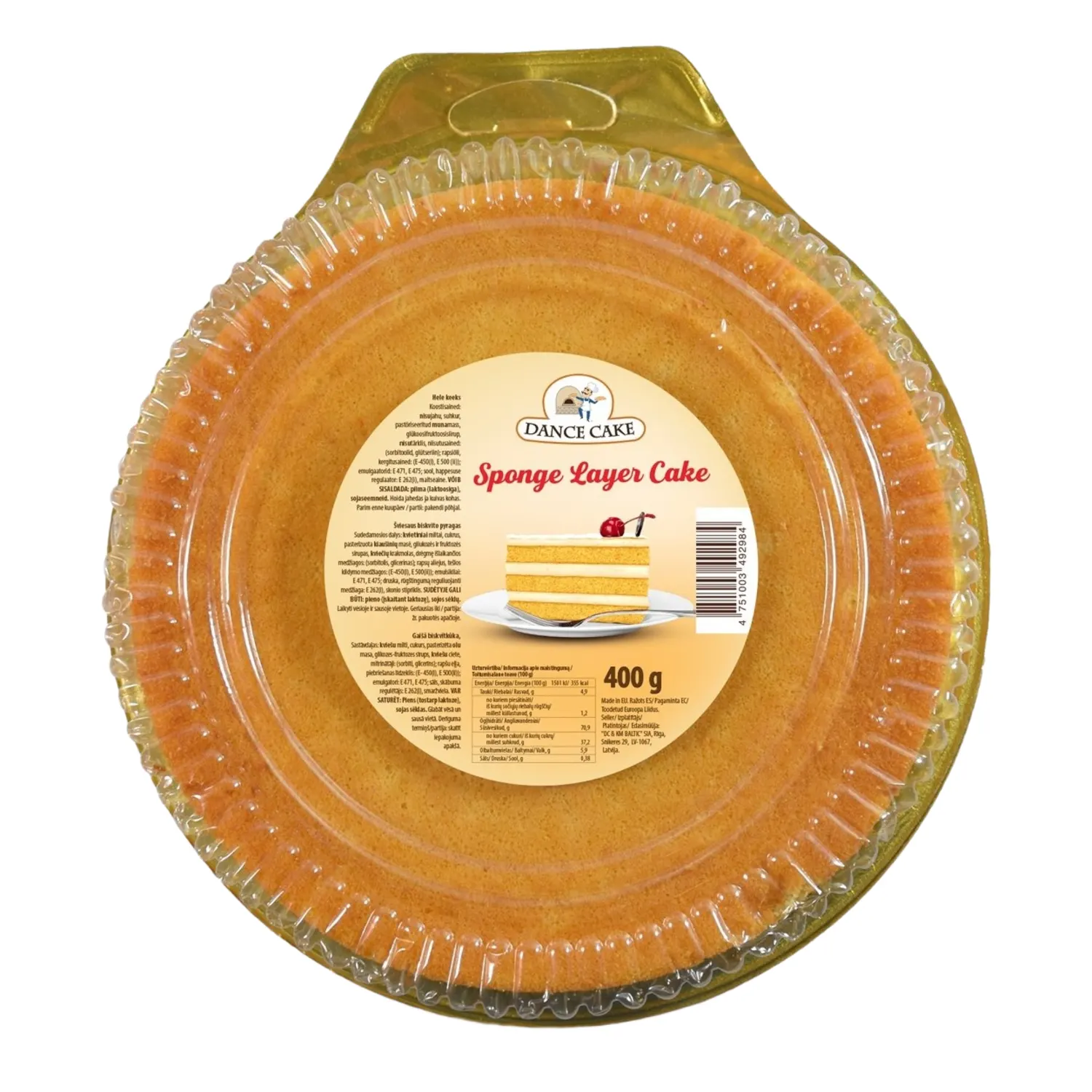Biskvītkūka Dance Cake vaniļas 400g