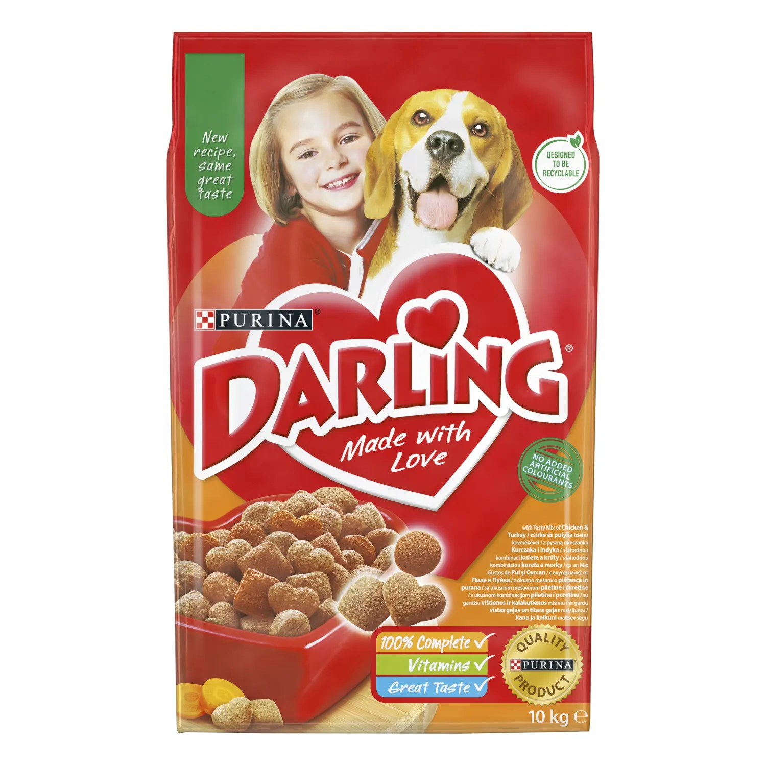 Sausas šunų ėd.su paukšt.,darž. DARLING,10kg