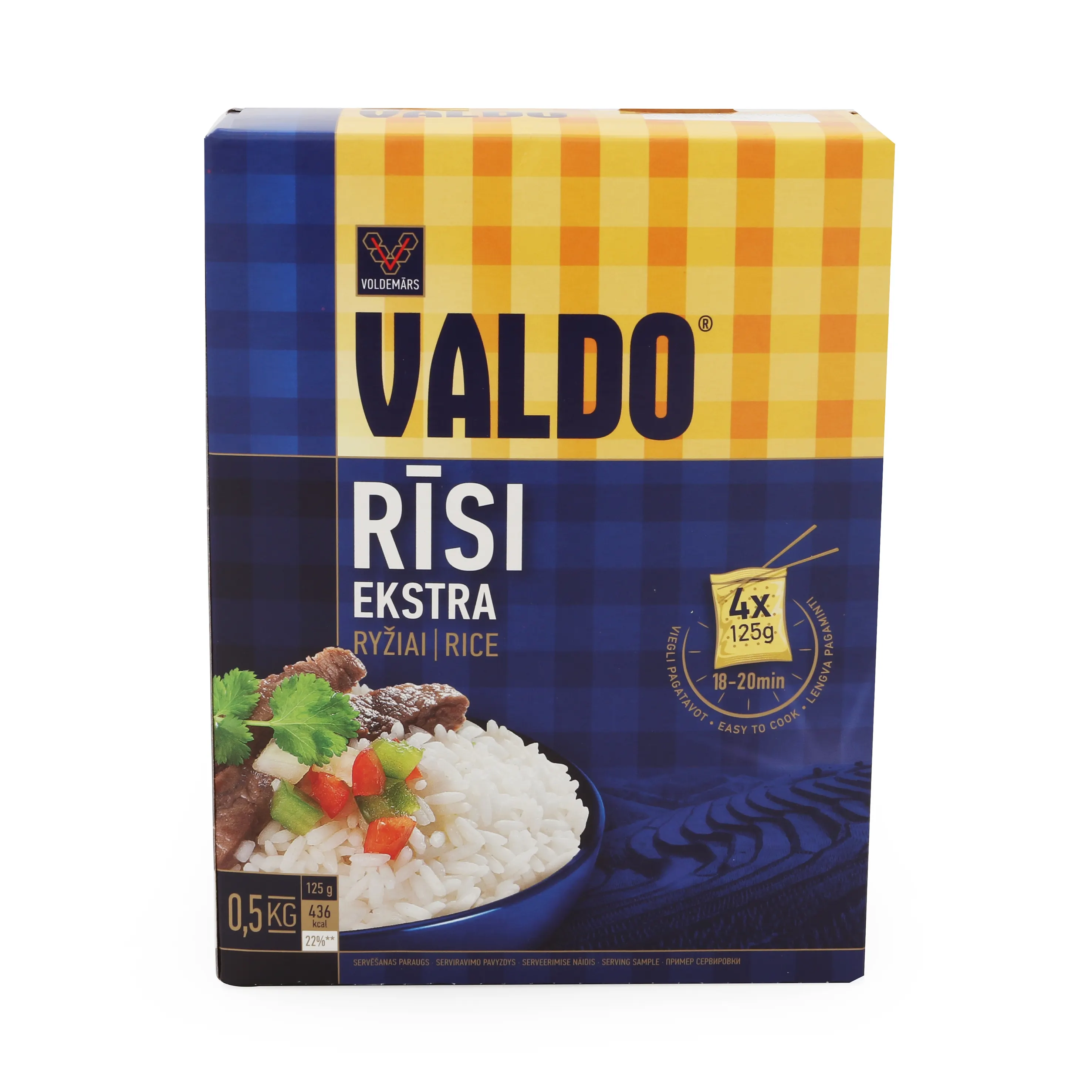Rīsi Valdo 4x125g
