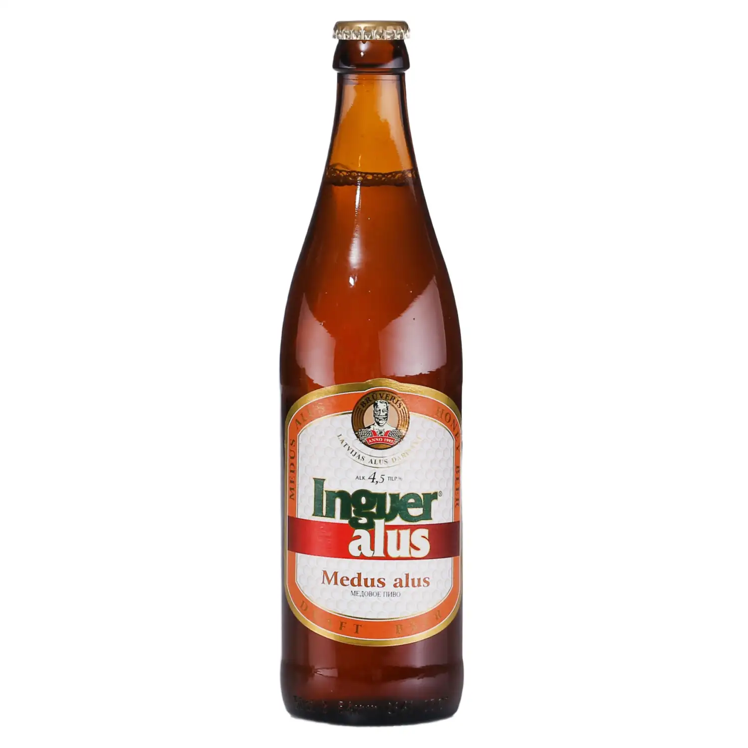 Alus Brūveris medus 4,5% 0,5l