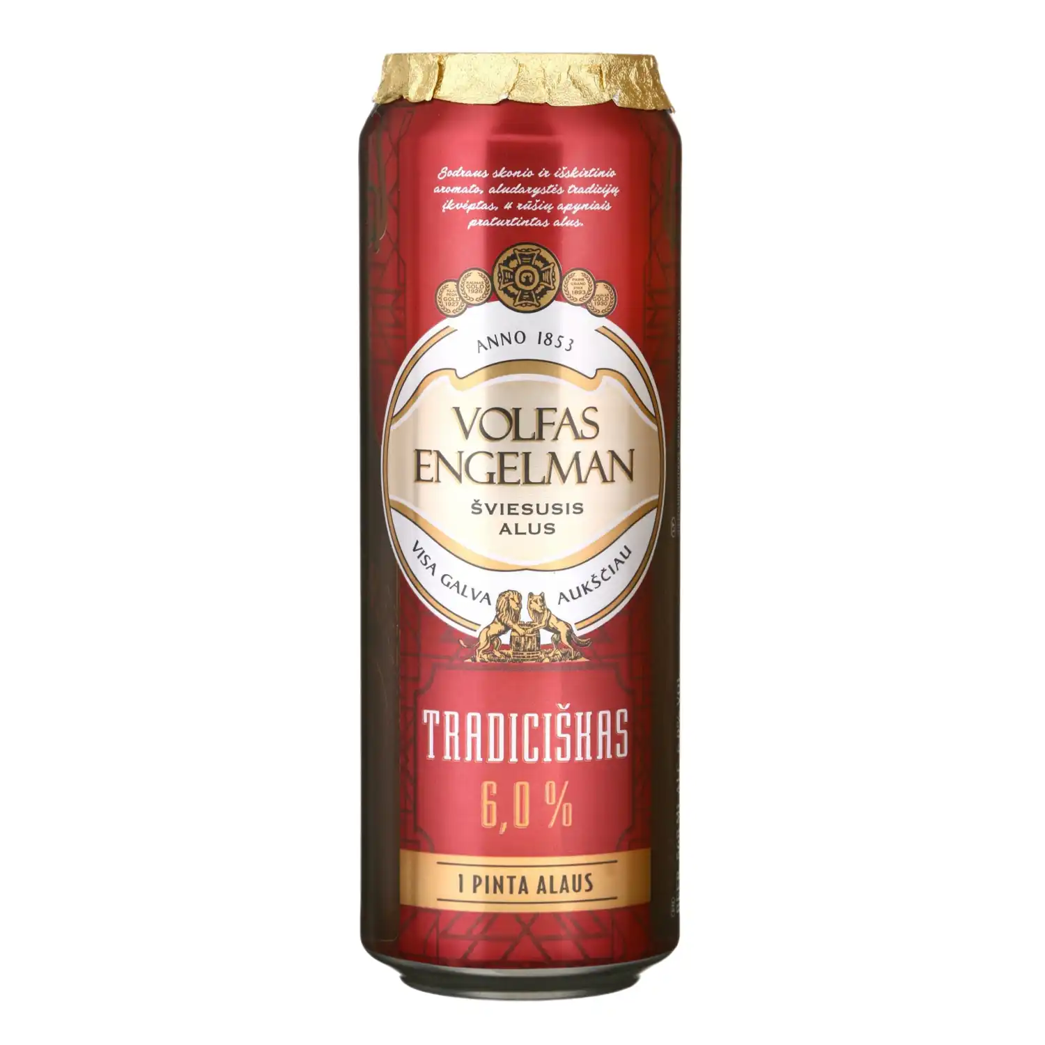 Alus VOLFAS ENGELMAN Tradicinis, 6 %, 0,568 l