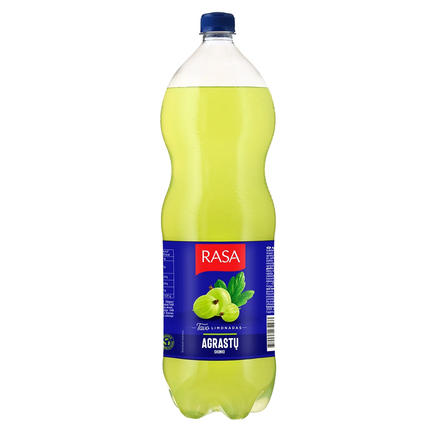 Gazuotas agrastų skonio gėrimas RASA, 2 l