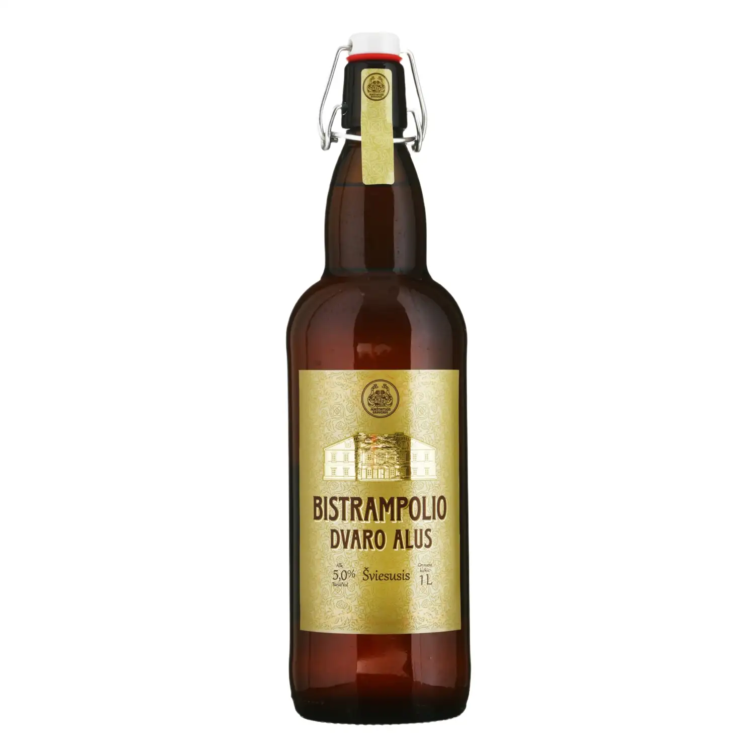 Šviesusis BISTRAMPOLIO DVARO alus, 5 %, 1 l