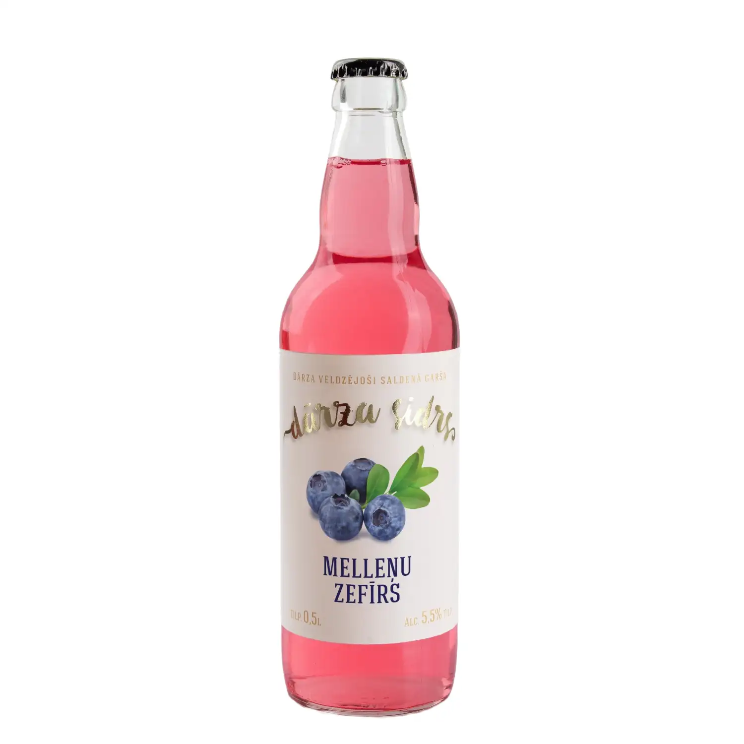 Sidrs Dārza melleņu 5,5% 0,5l