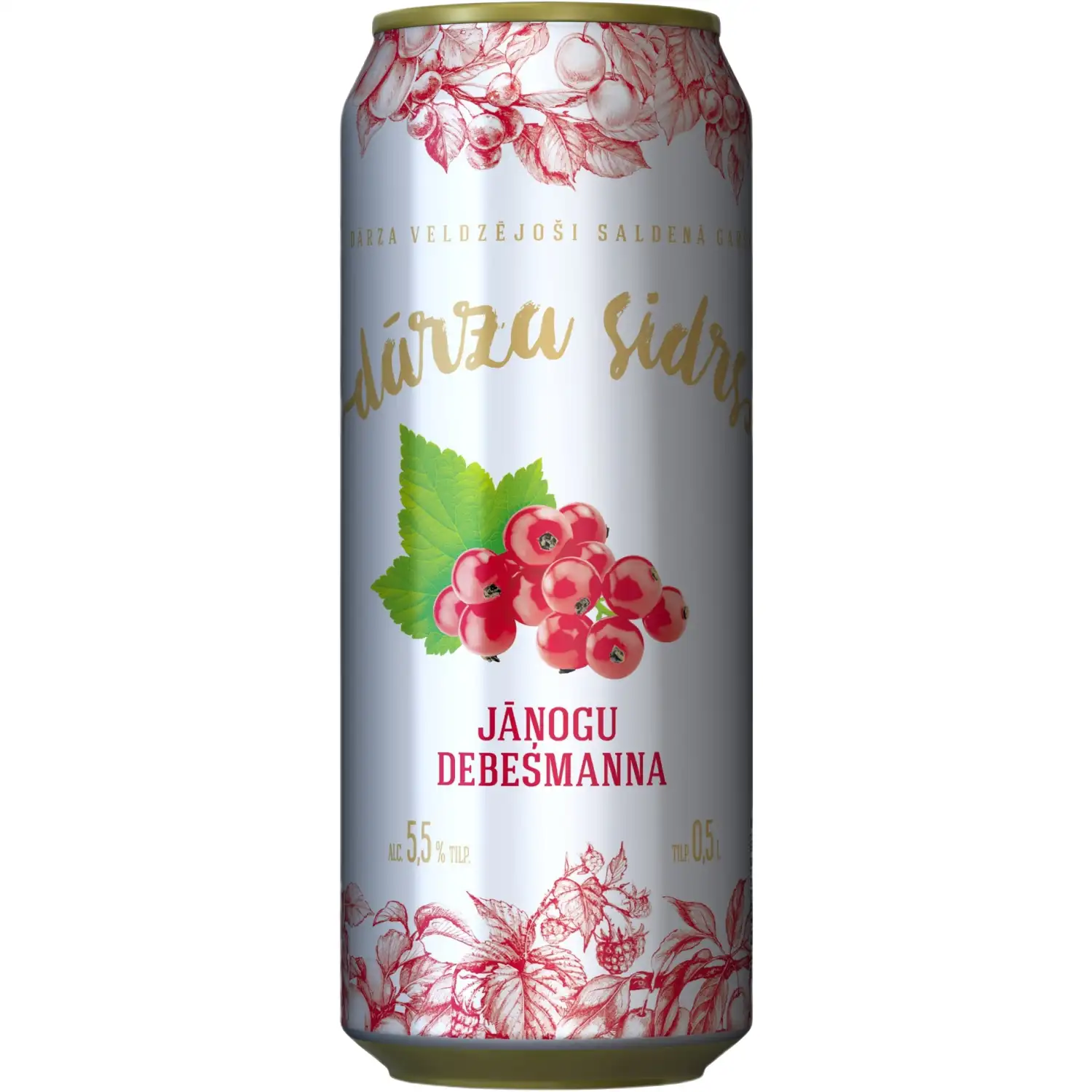 Sidrs Dārza Jāņogu 5,5% 0,5l