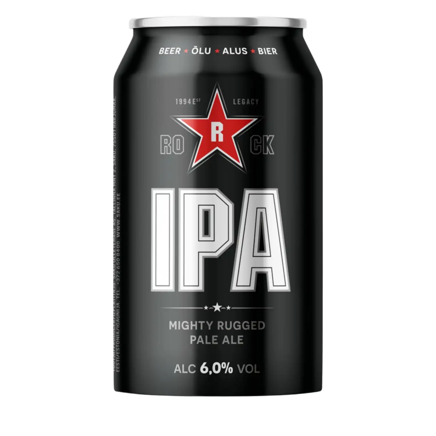 Õlu Rock IPA 6%vol 0,33l purk