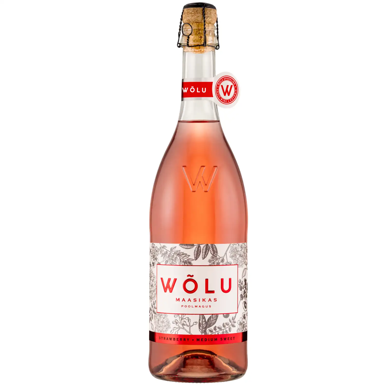 Gaz. vais. vynas WOLU STRAWBERRY, 6 %, 0,75 l