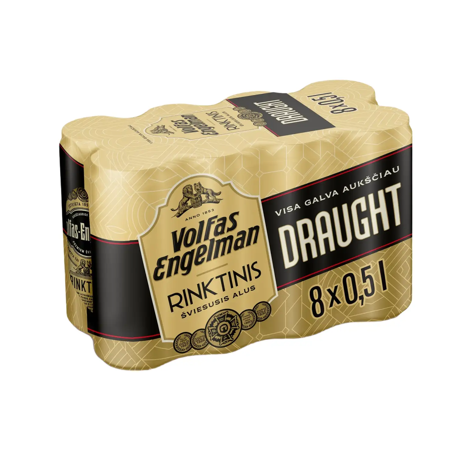 Alus VOLFAS E. RINKTINIS, 5,2 %, 8 x 0,5 l