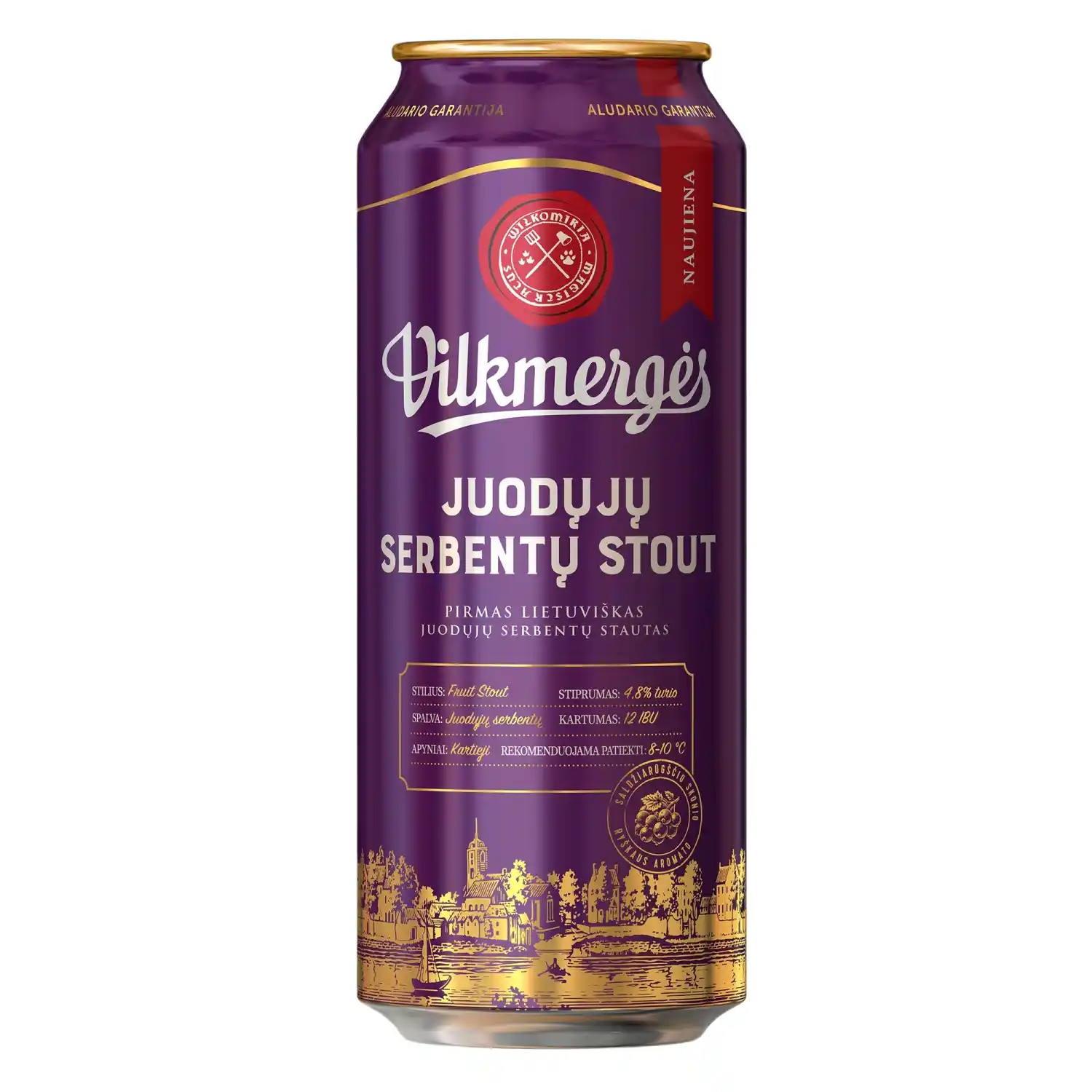 Alus VILKMERGĖS STOUT, 4,8 %, 0,5 l