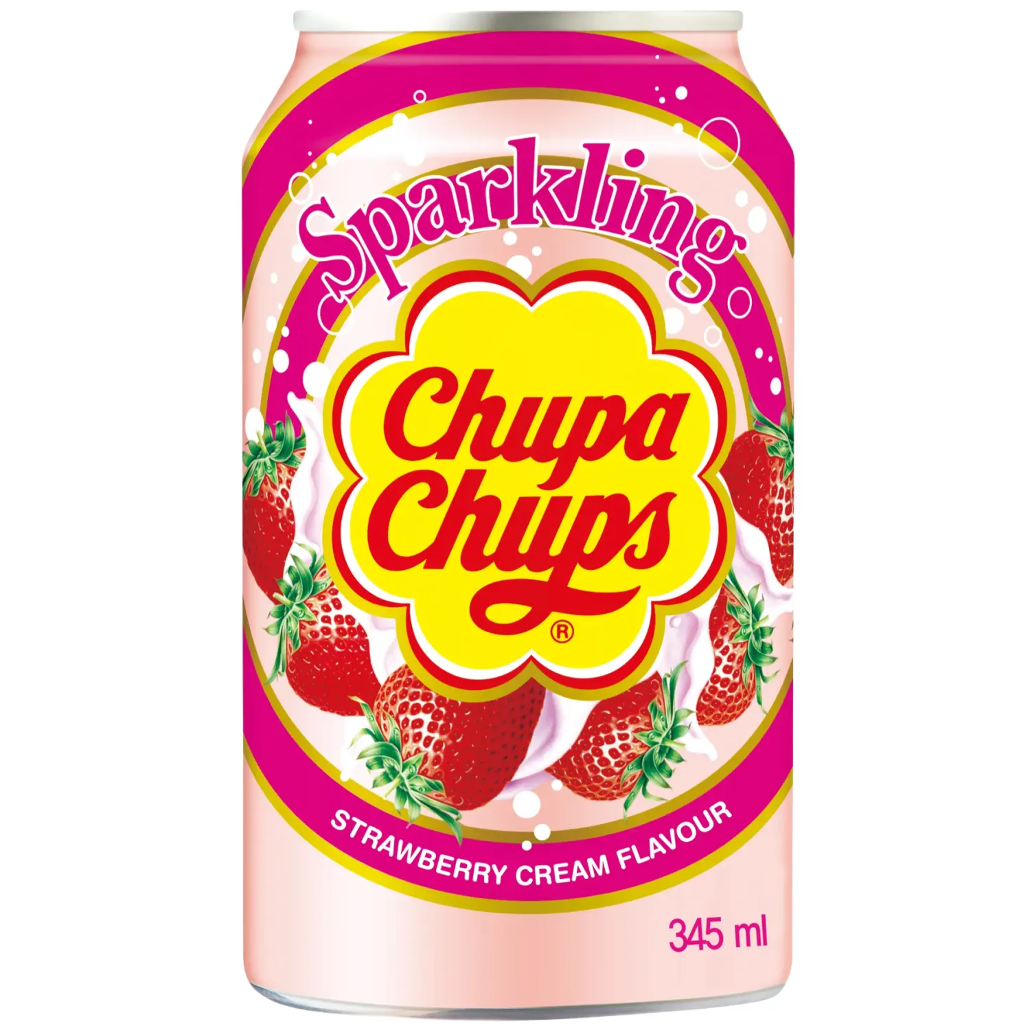 Gaz. gėrimas CHUPA CHUPS STRAWBERRY, 0,345 l