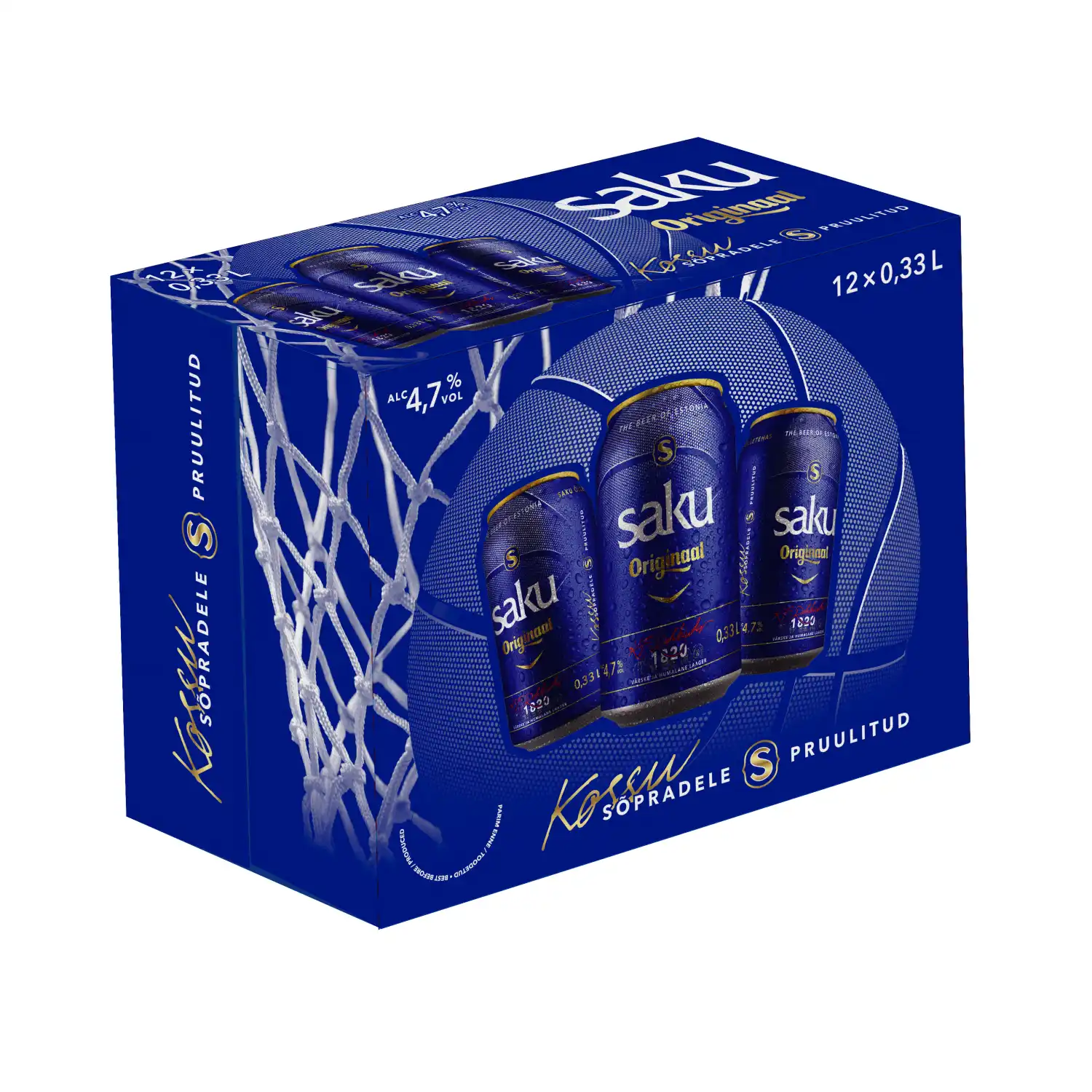 Õlu Saku Originaal 4,7%vol 12x0,33l prk