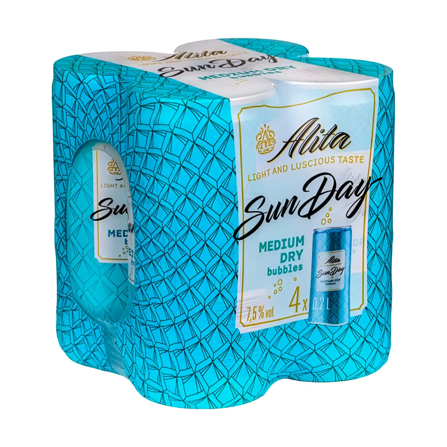 Gaz. vyno gėr. ALITA SUNDAY, 7,5 %, 4 x 0,2 l