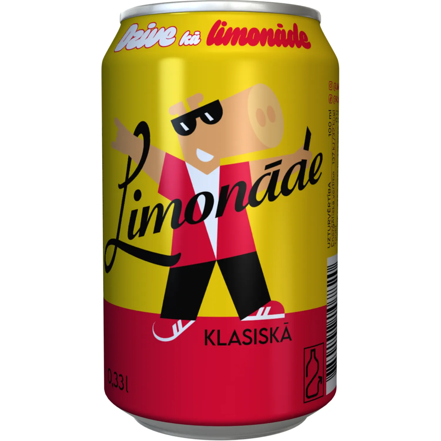 Gazēts dzēriens Limonāde Limpo klasika 0,33l