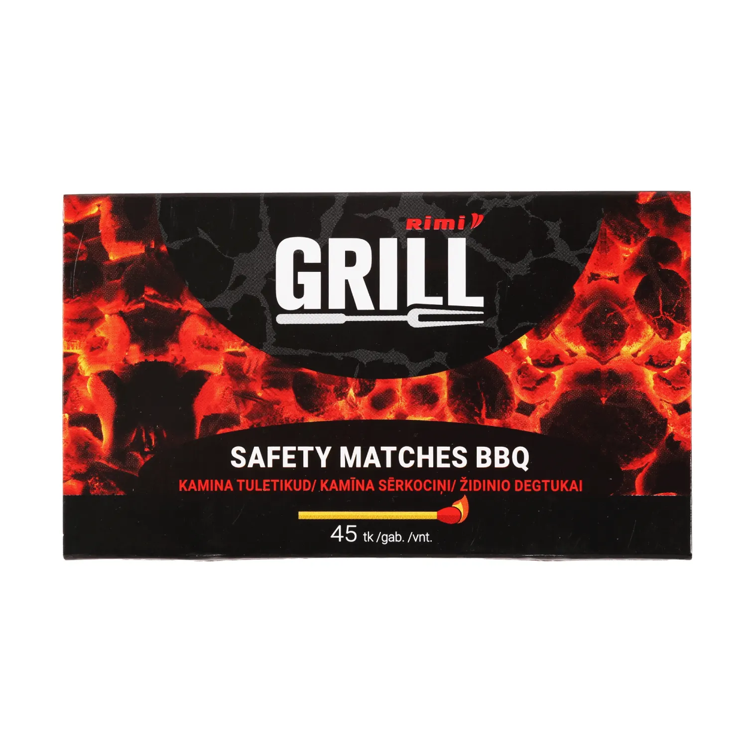 BBQ degtukai RIMI, 45 vnt.