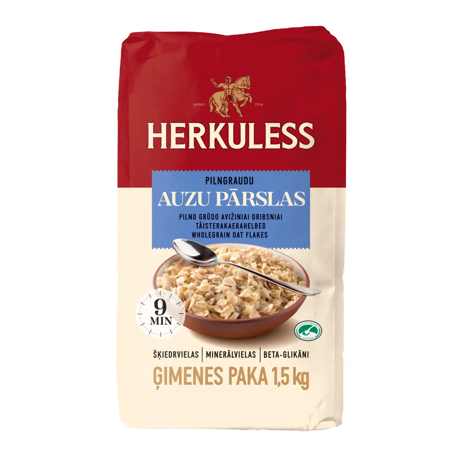 Auzu pārslas Herkuless pilngraudu 1,5kg