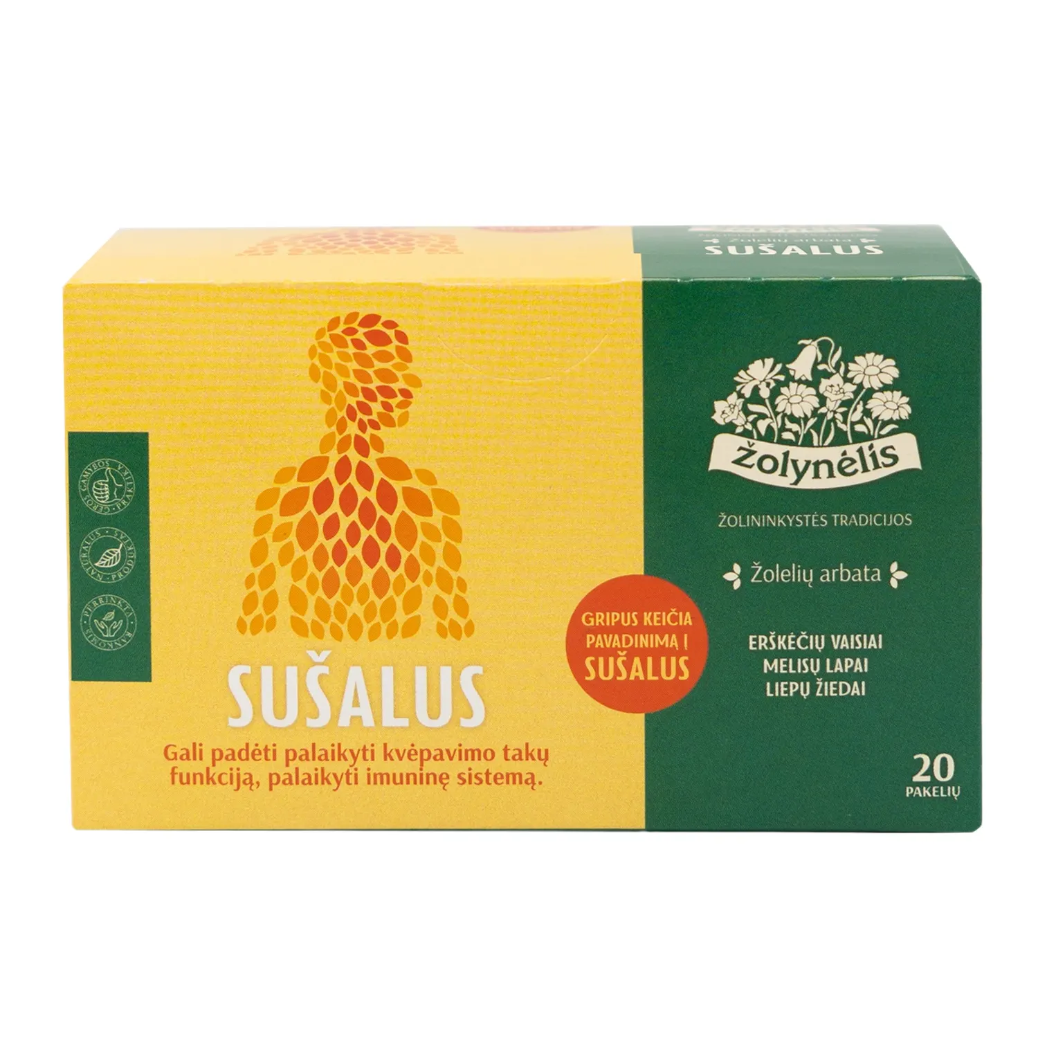 Žolelių arbata ŽOLYNĖLIS SUŠALUS, 20 pak.