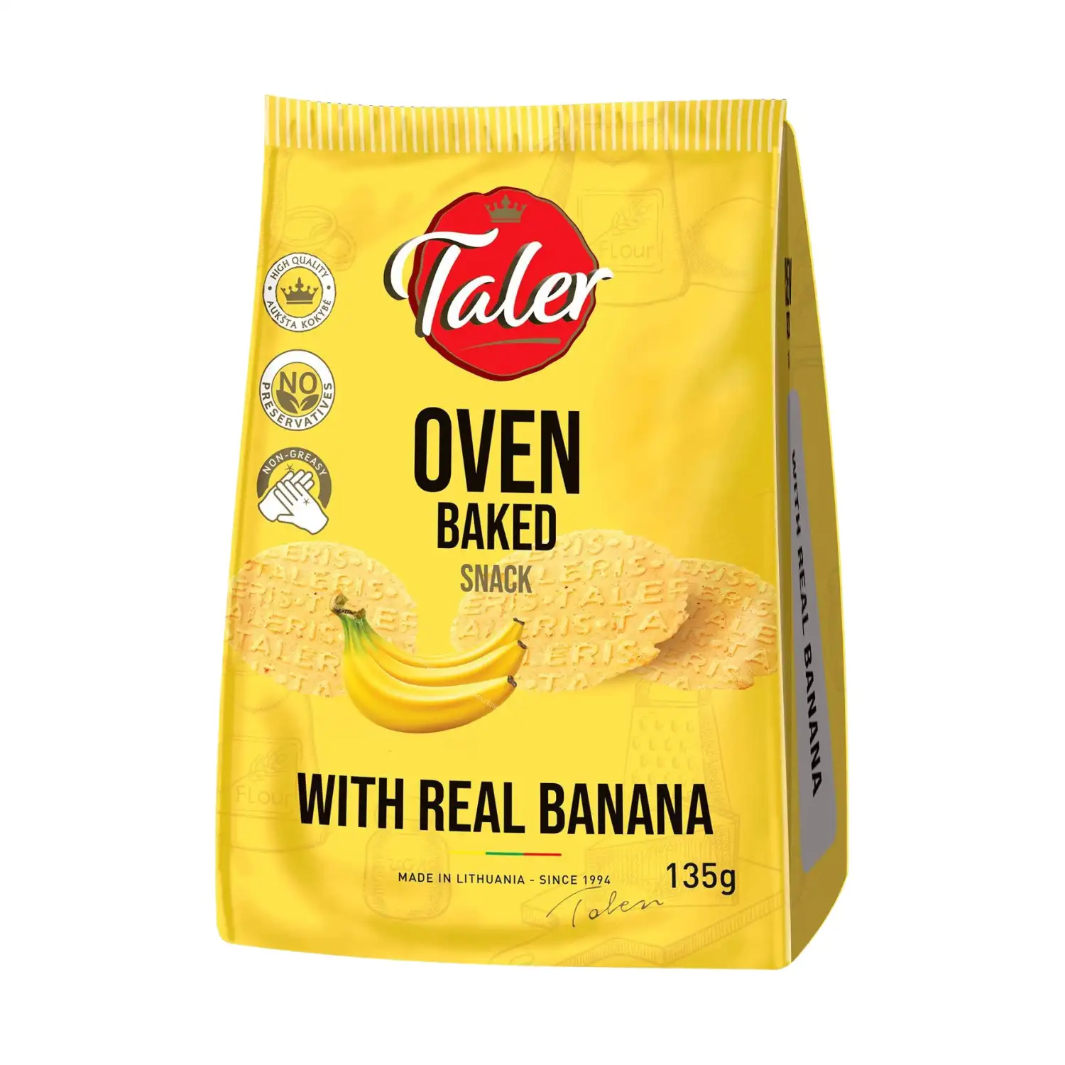 Vahvlisnäkid banaaniga Taleriai 135g