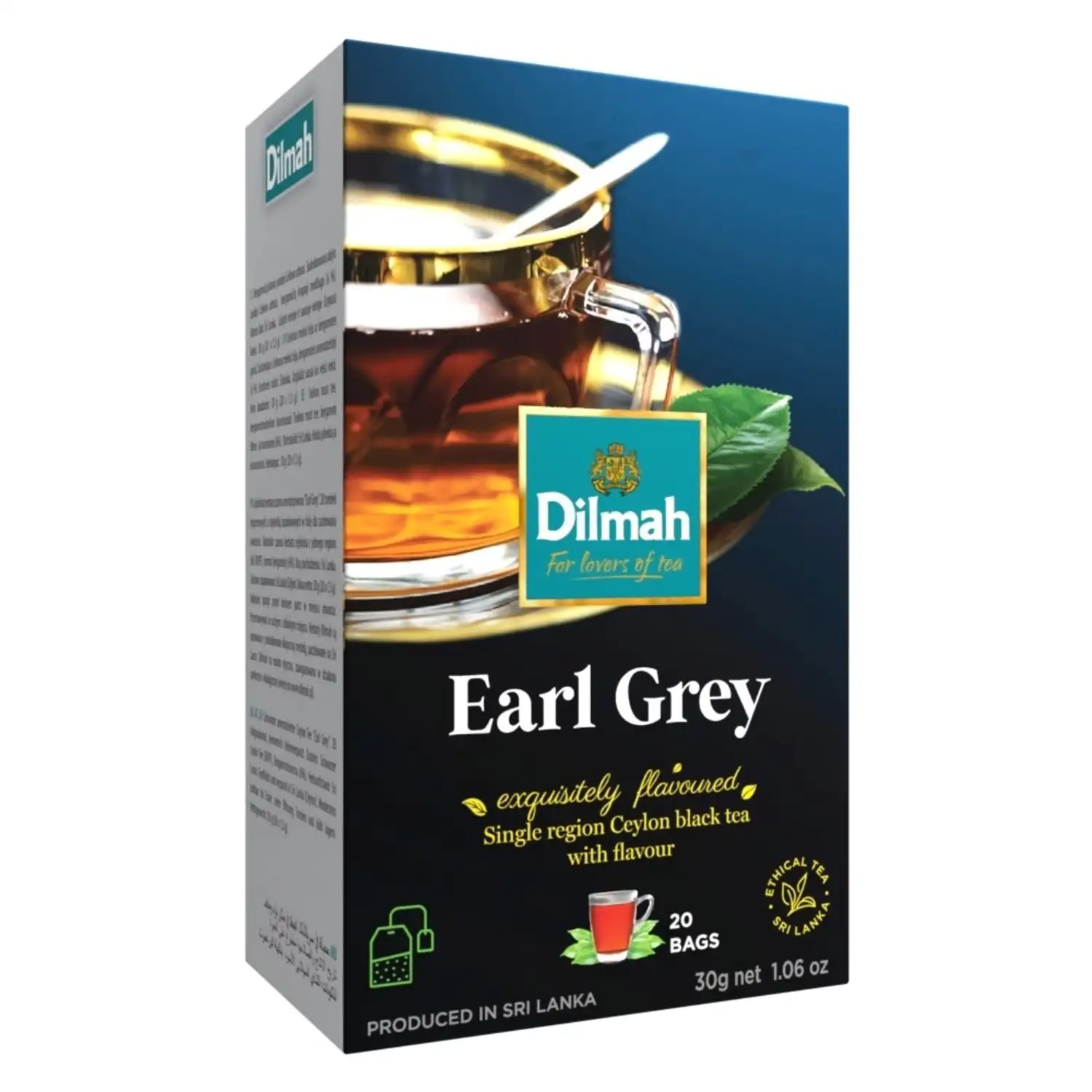 J. arbata su berg. DILMAH EARL GREY, 20x1,5 g