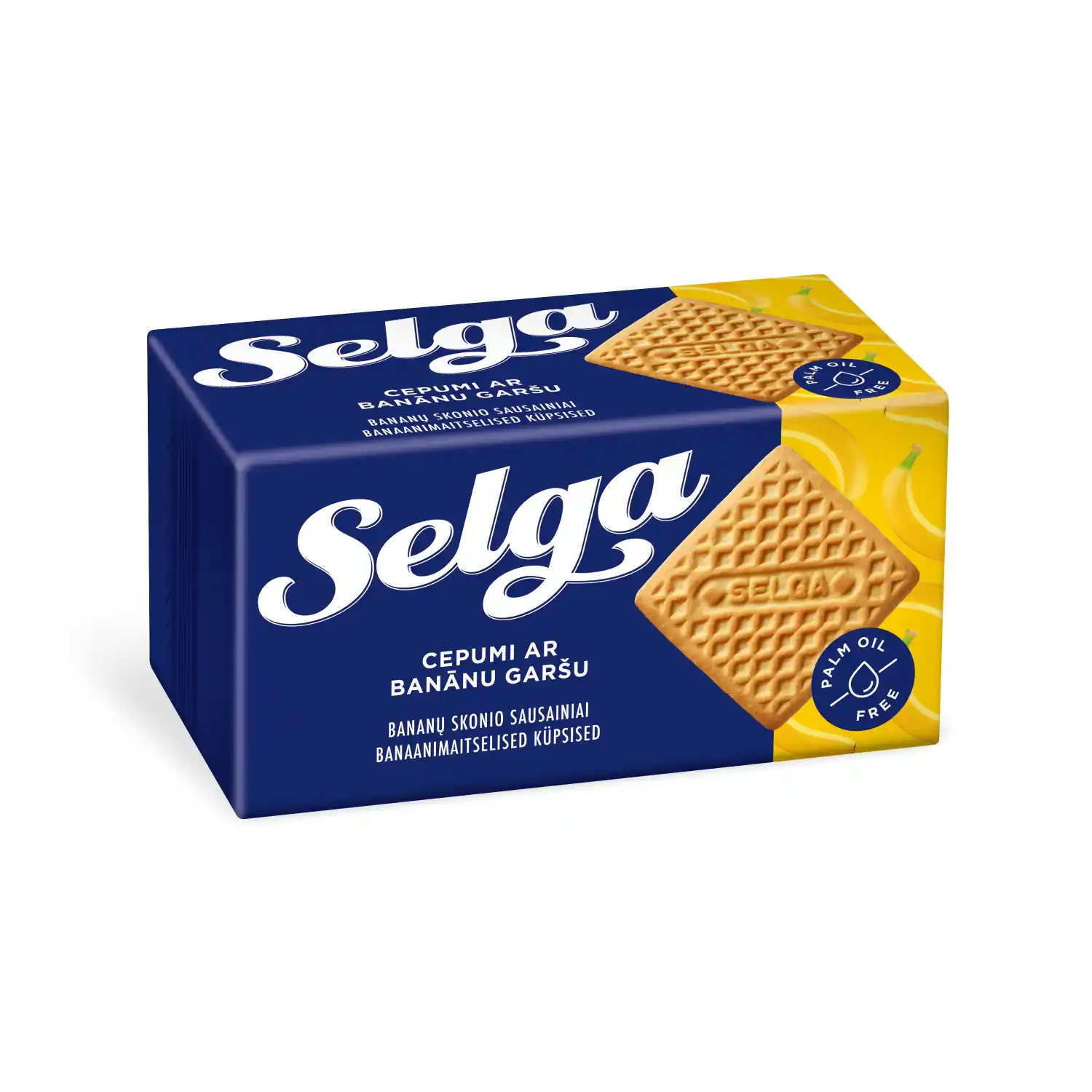 Bananų skonio sausainiai SELGA, 180 g