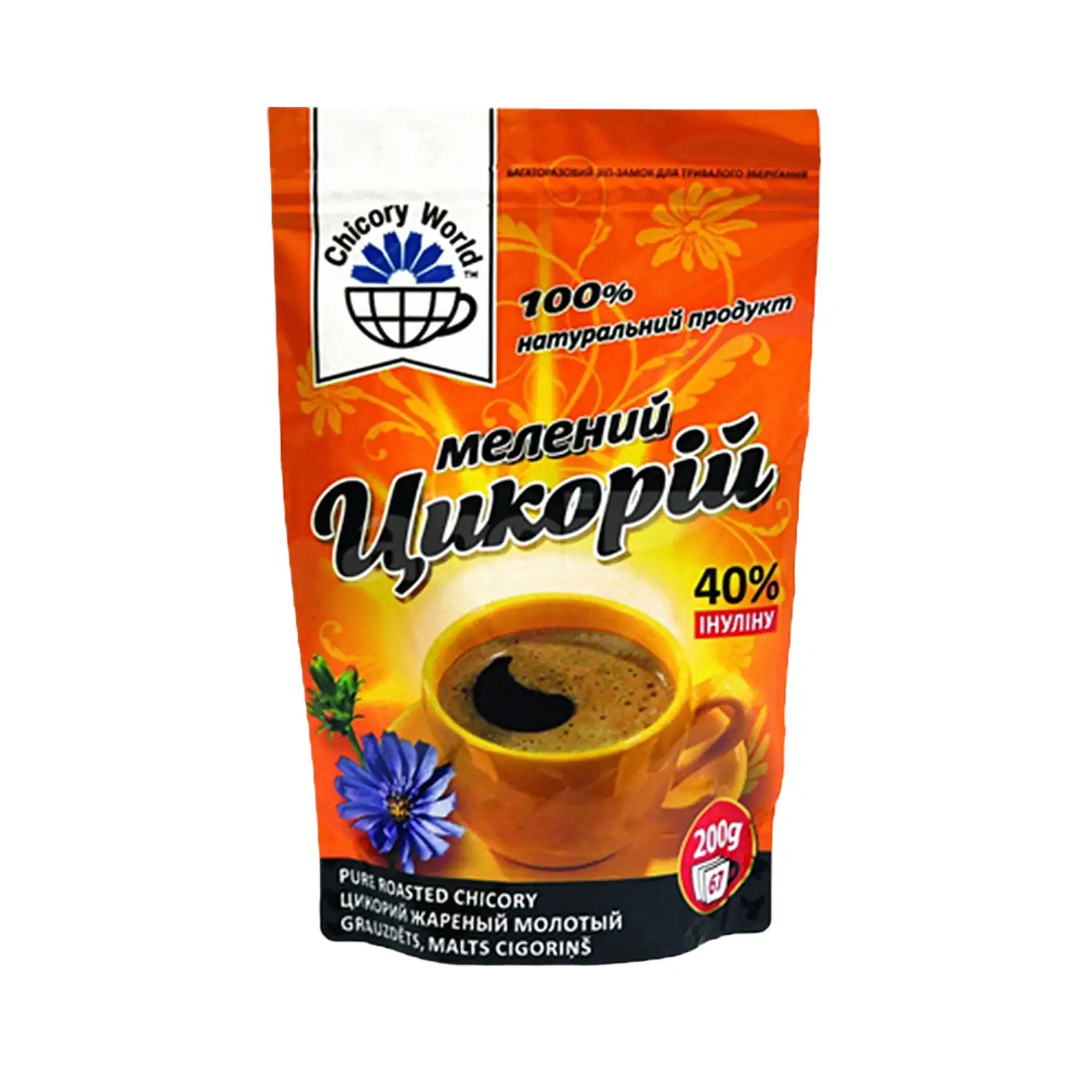 Grauzdēts cigoriņš Chicory World malts 200g