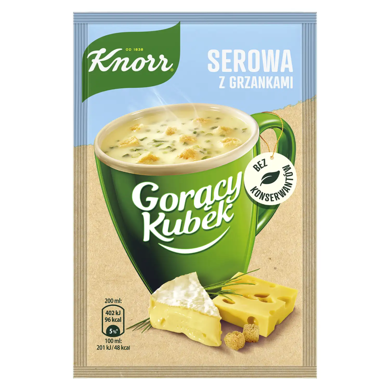 Sūrio sriuba su skrebučiais KNORR, 22g