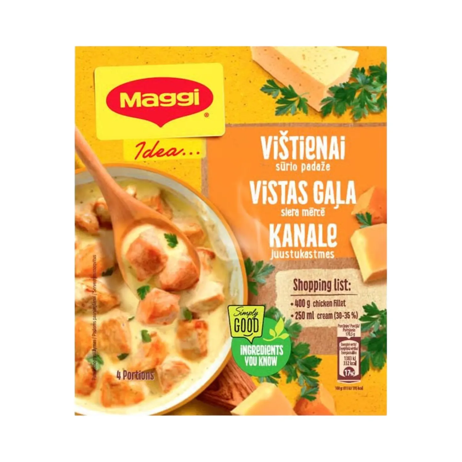 Vürtsisegu kana juustukastmes Maggi 32g