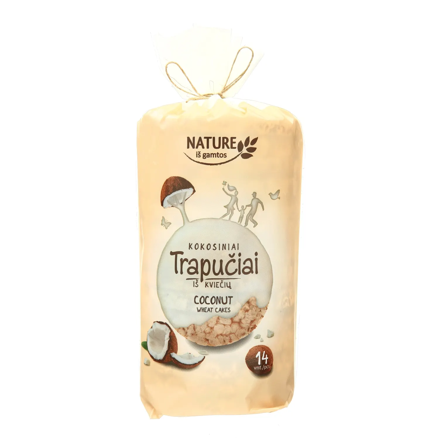 Kokosiniai trapučiai iš kviečių NATURE, 210g