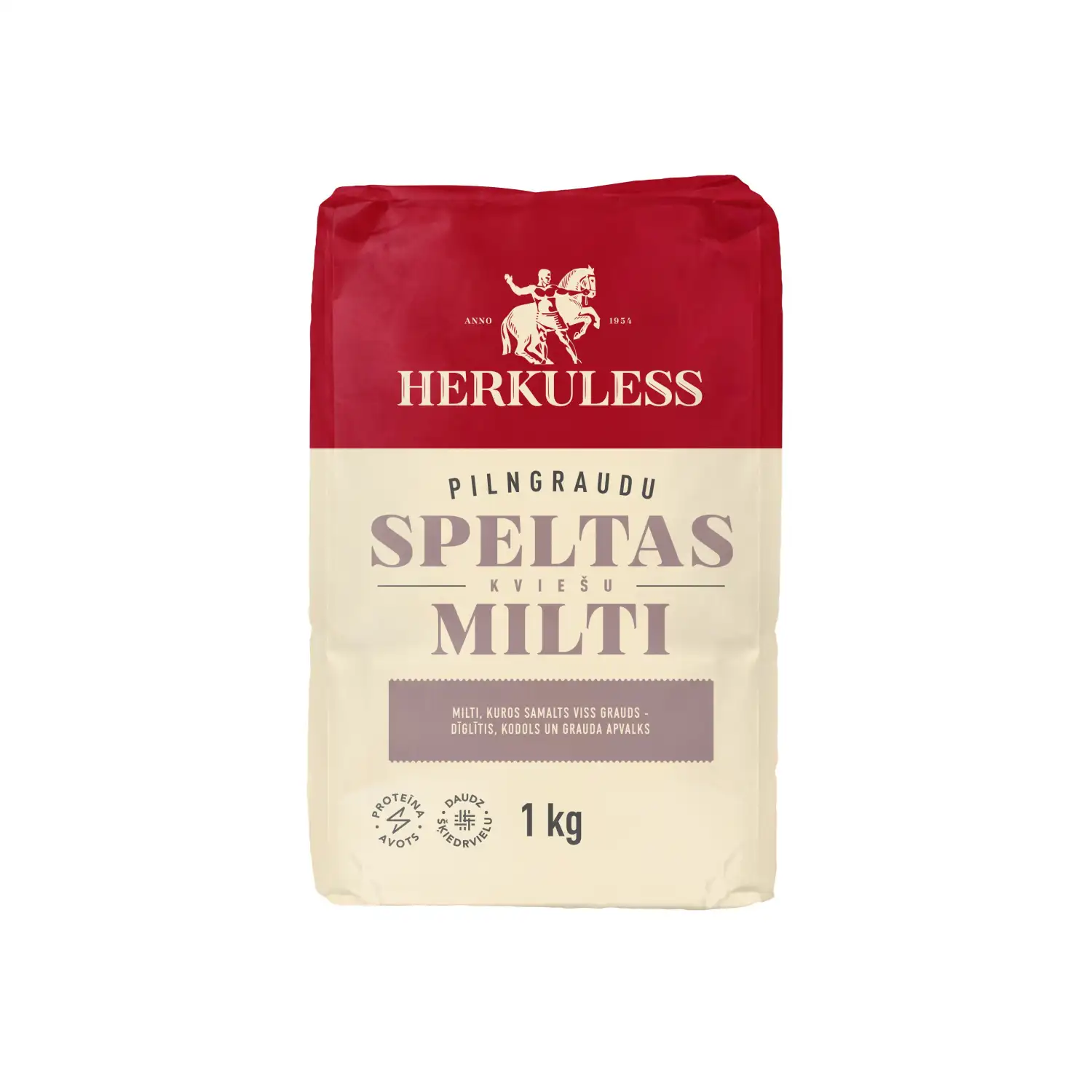 Kviešu milti Herkuless Speltas pilngraudu 1kg
