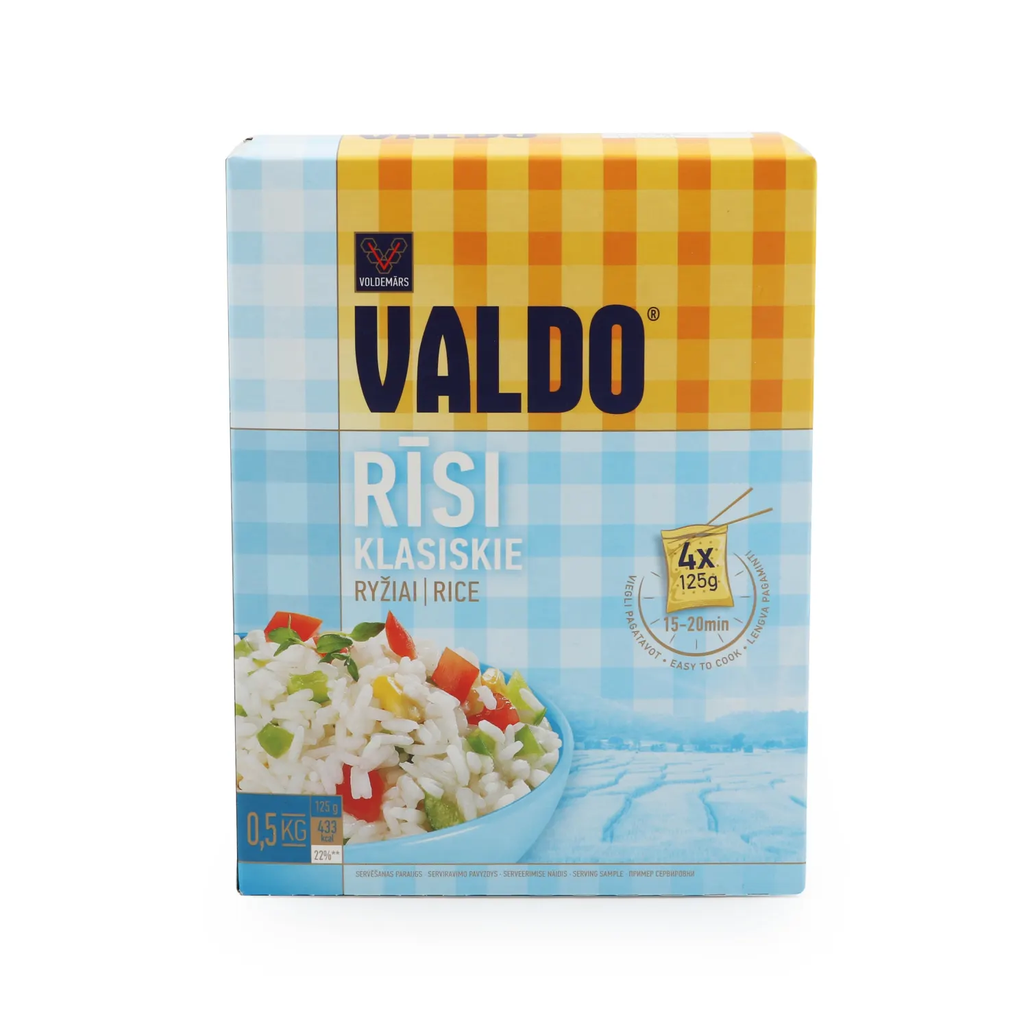Rīsi Valdo gargraudu 4x125g