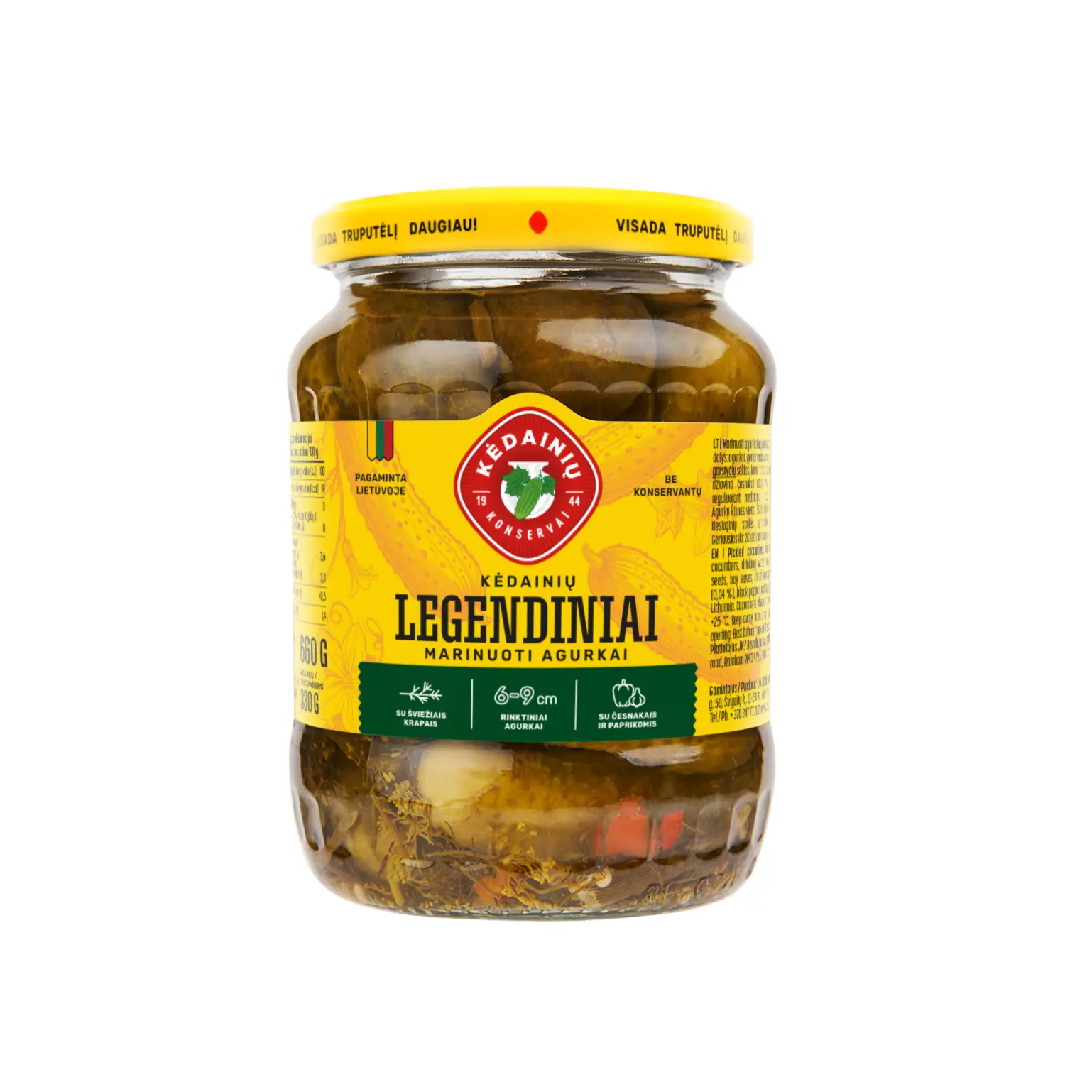 Mar. agurkai KKF LEGENDINIAI, 660 g / 330 g