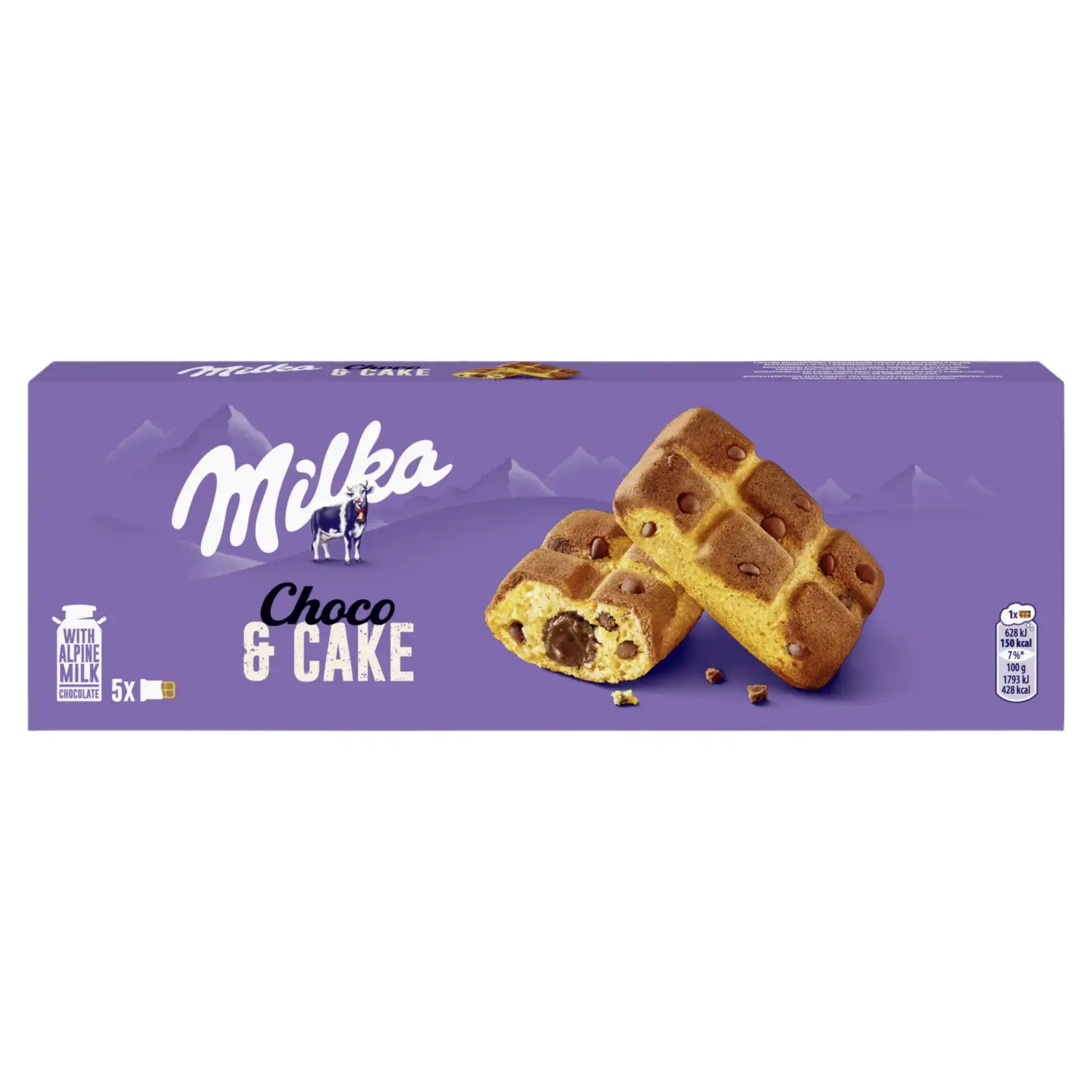 Biskvītkūkas Milka ar šok. pildījumu 175g