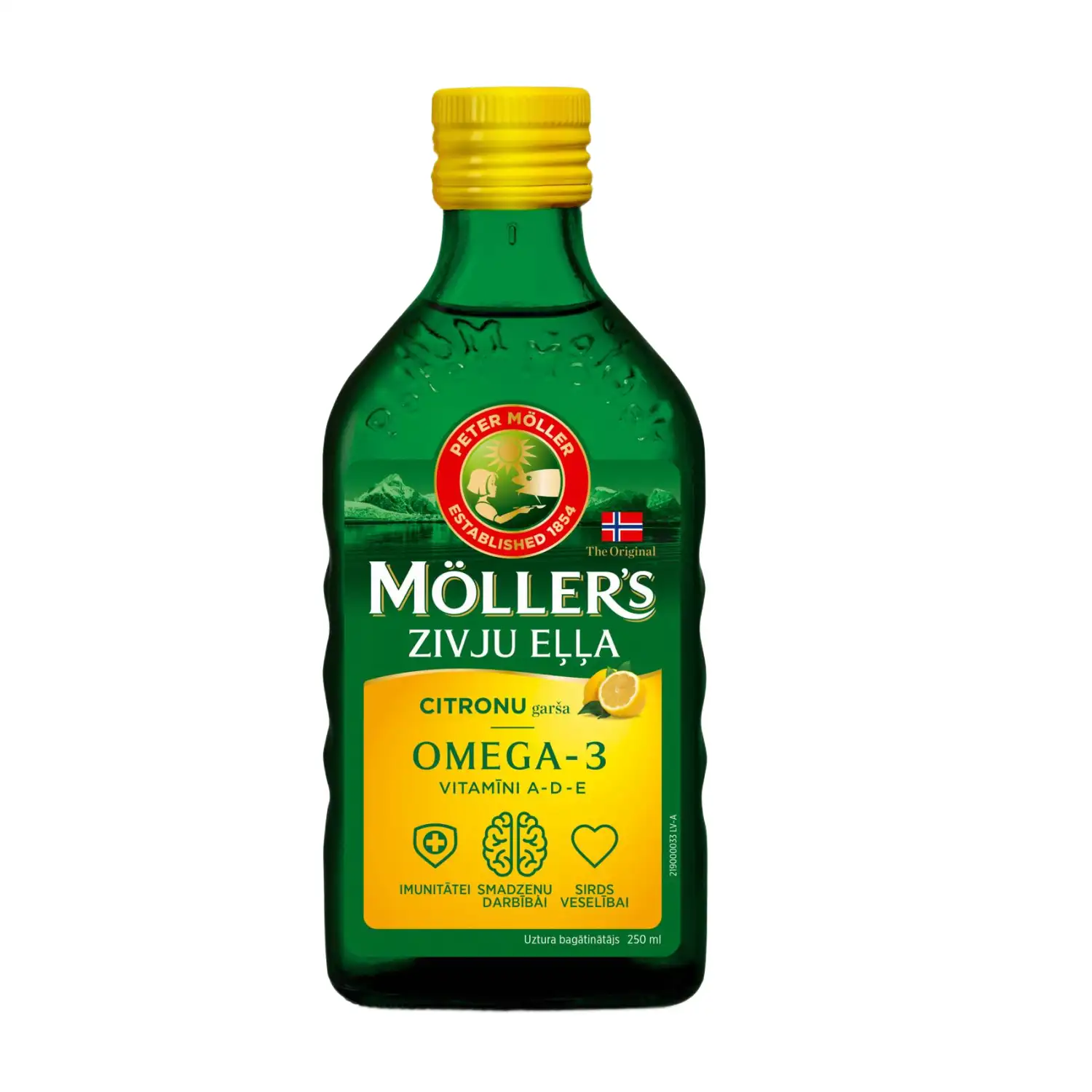 Zivju eļļa Möller’s citronu garša 250ml