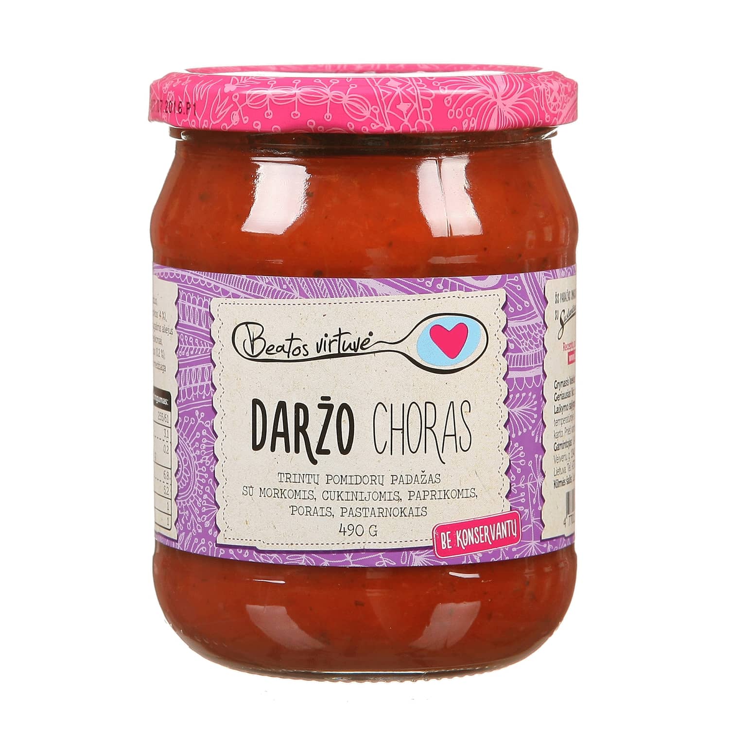 Pomidorų padažas DARŽO CHORAS, 490g