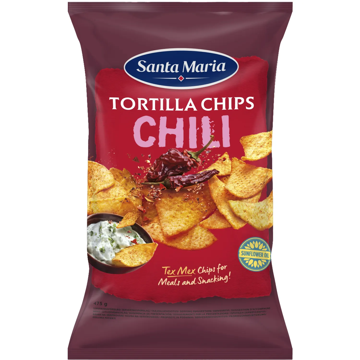 Kukurūzas čipsi Santa Maria ar čili 475g