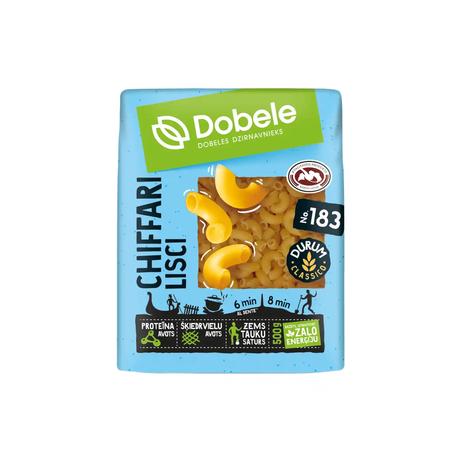 Makaroni Dobele Nr.183 Chiffari Lisci 500g
