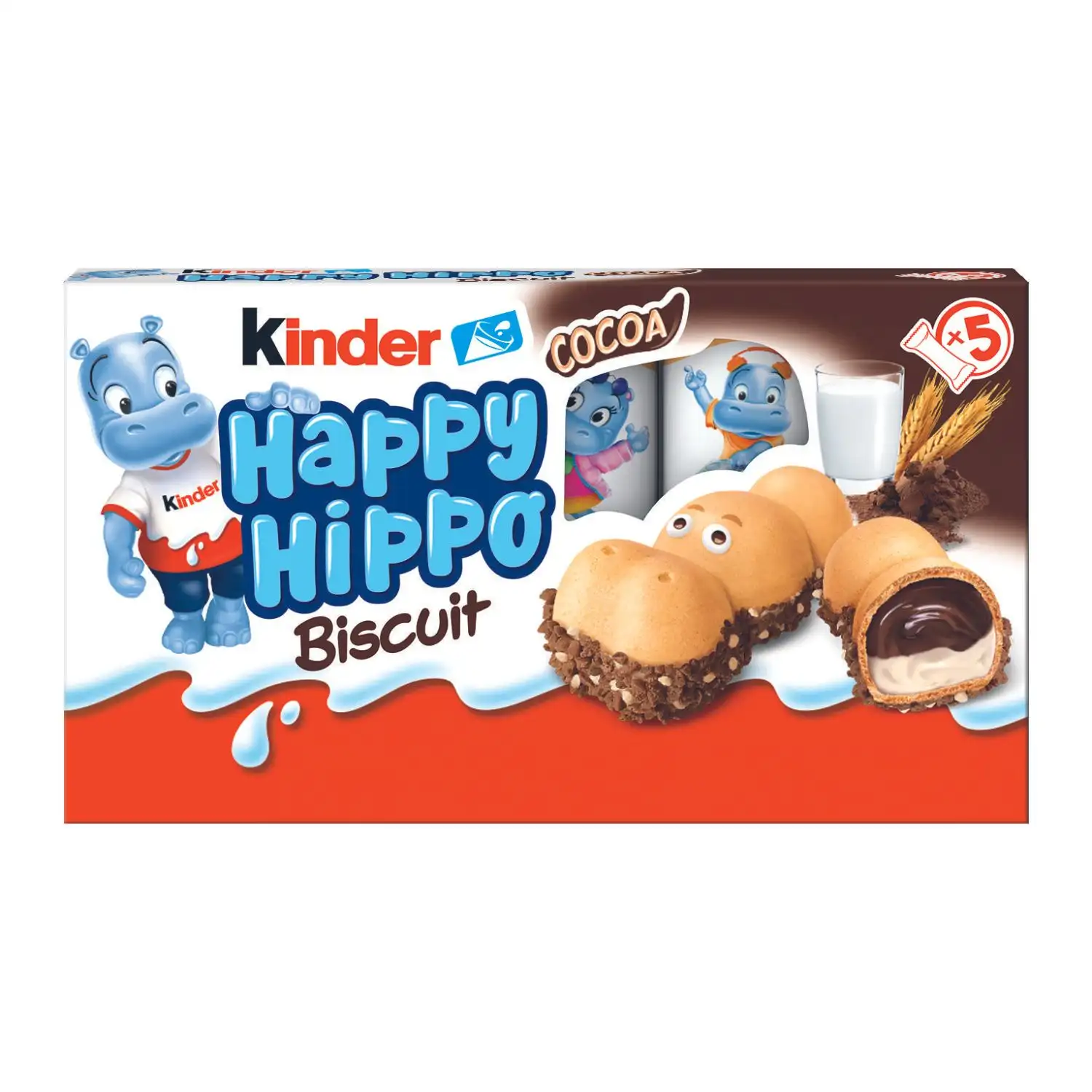Tr. vaflis su įd. KINDER HAPPY HIPPO, 103,5 g
