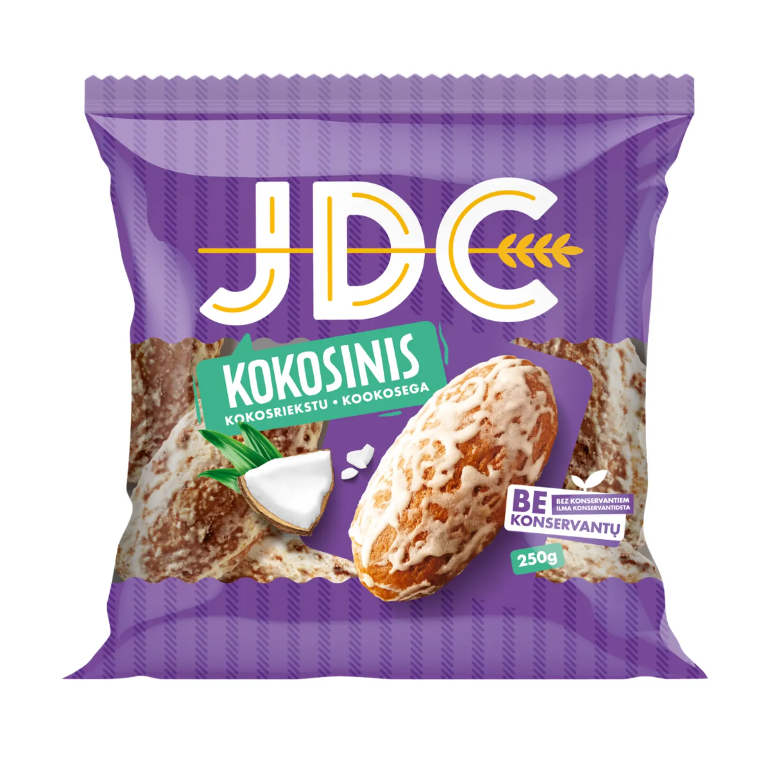 Meduoliai KOKOSINIAI LIEŽUVĖLIAI JDC, 250 g