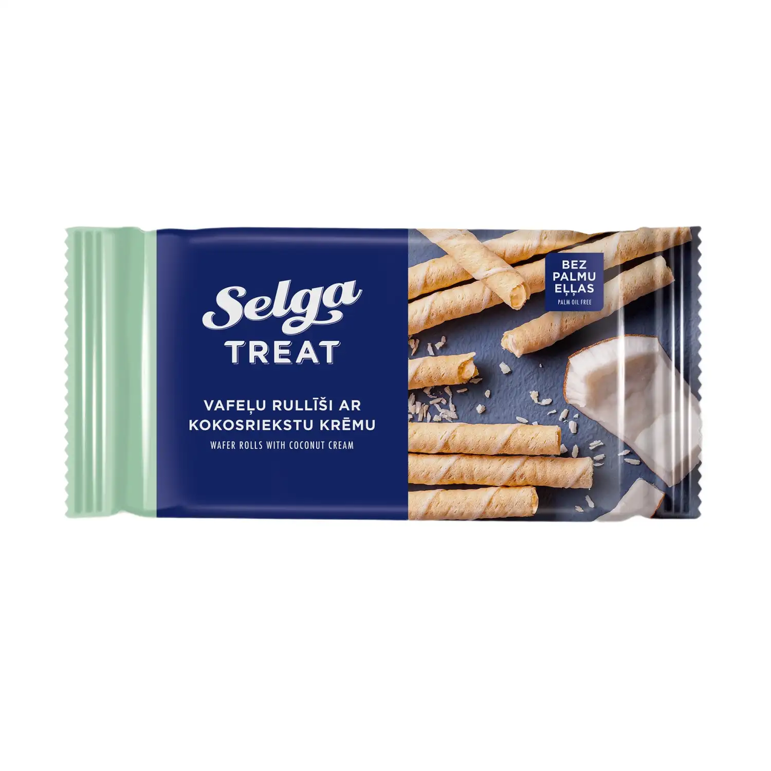 Vafliniai vamzdeliai su kokos.SELGA, 160 g