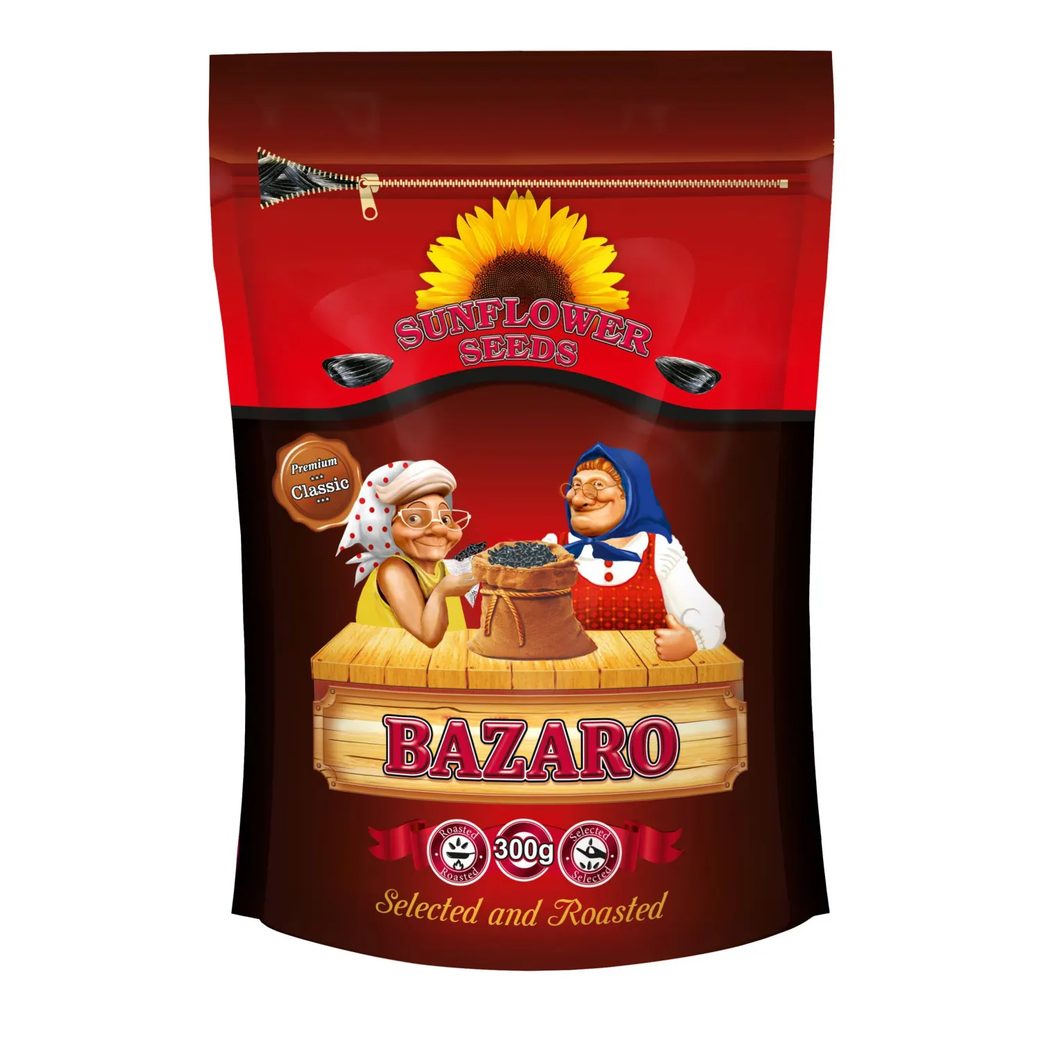 Päevalilleseemned must, röstitud Bazaro 300g