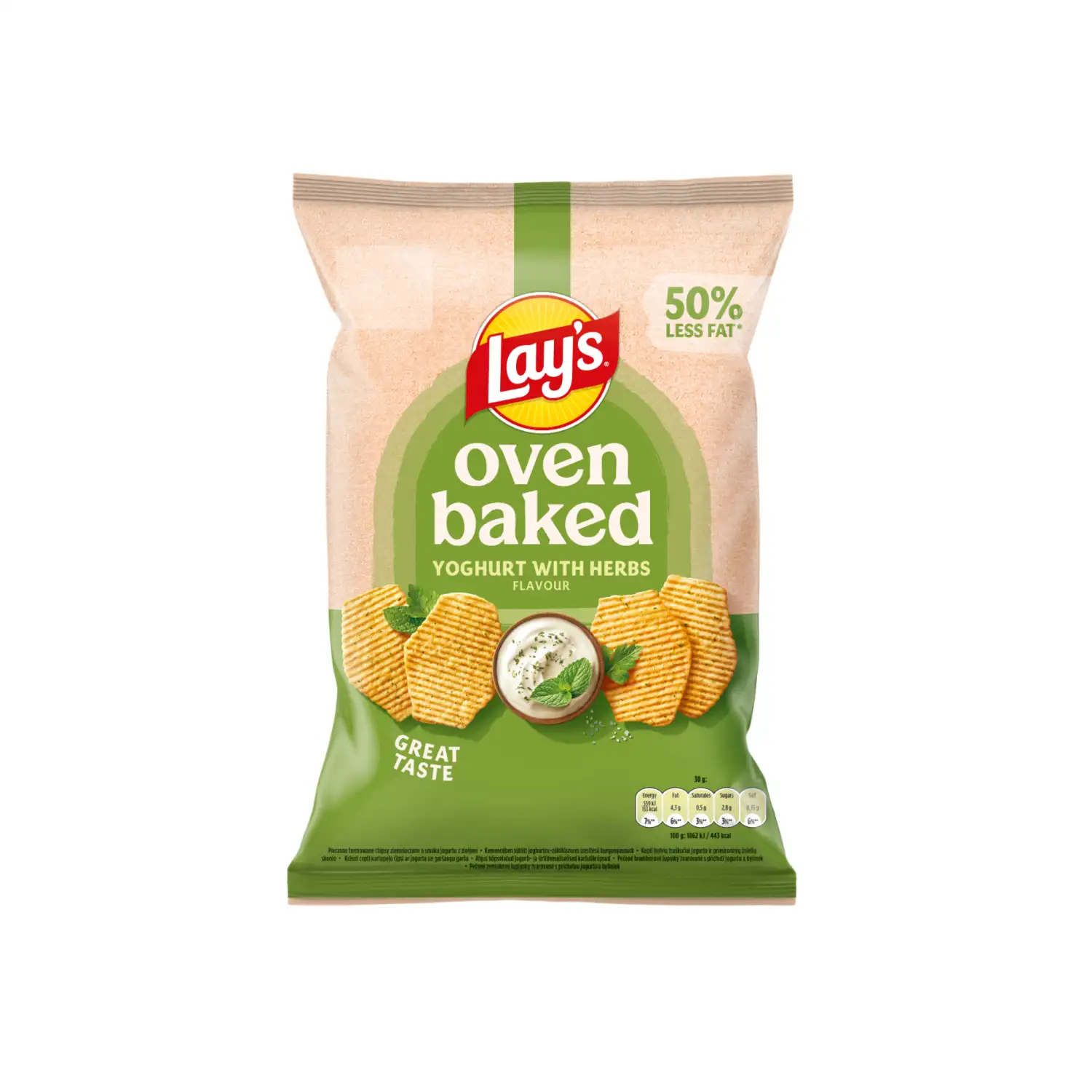 Jog. žolel. sk. bulvių traškučiai LAYS, 110 g
