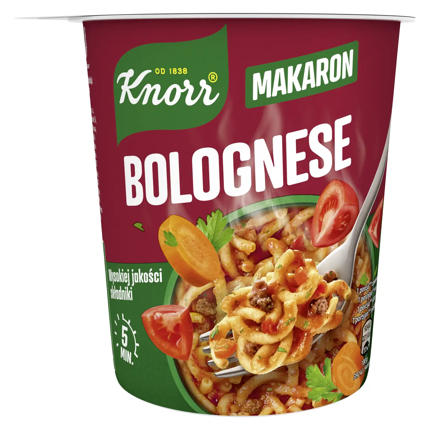 Makaronai su Bolonijos padažu KNORR, 68 g