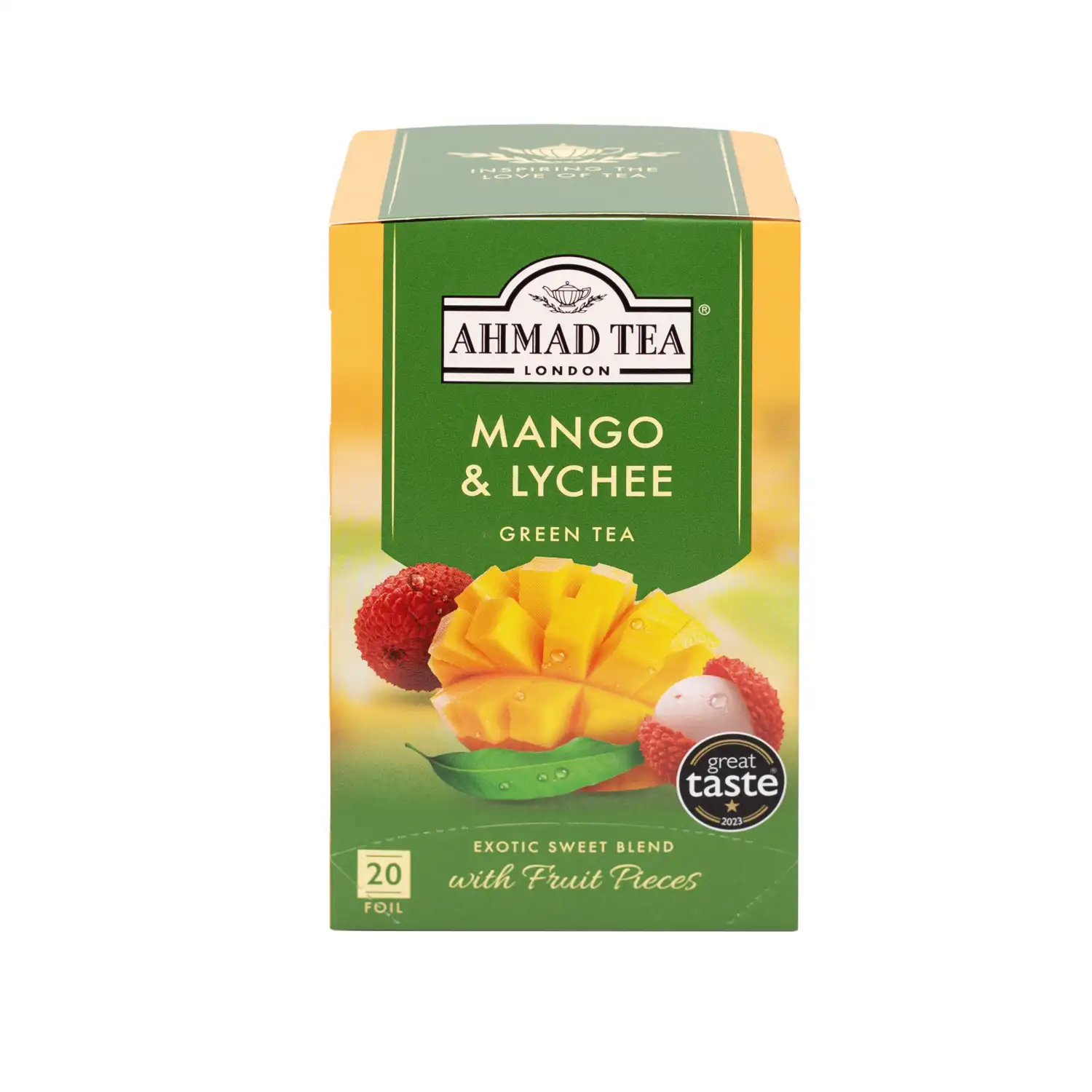 Roheline tee Mango Lychee Ahmad Tea 20x2g