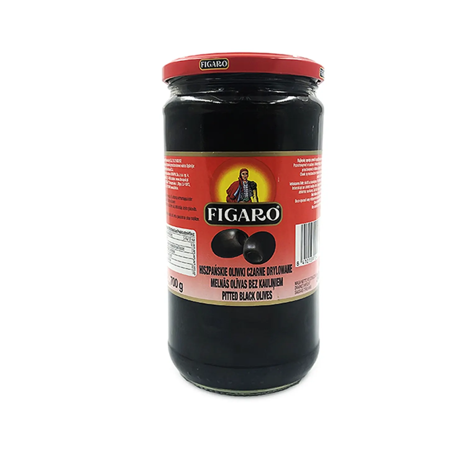 Melnās olīvas Figaro bez kauliņiem 700g/340g
