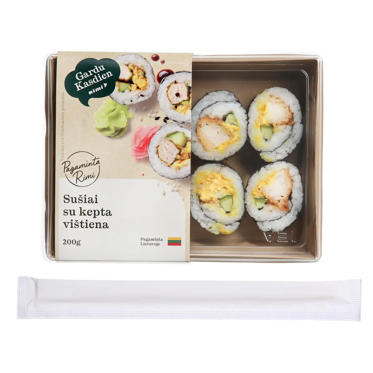 Sušiai su kepta vištiena, 200 g