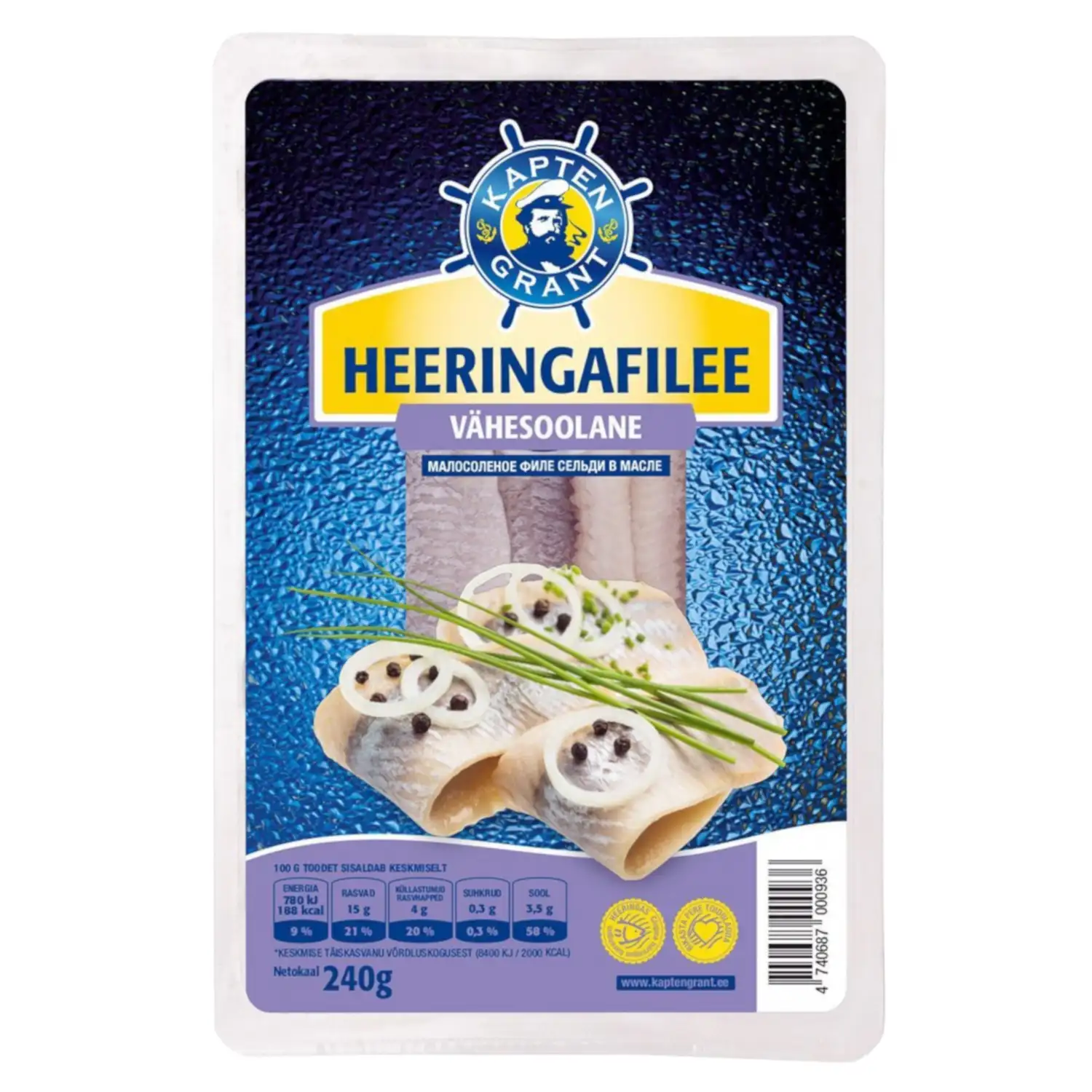 Heeringafil. vähesool. Kapten Grant 240g/180g