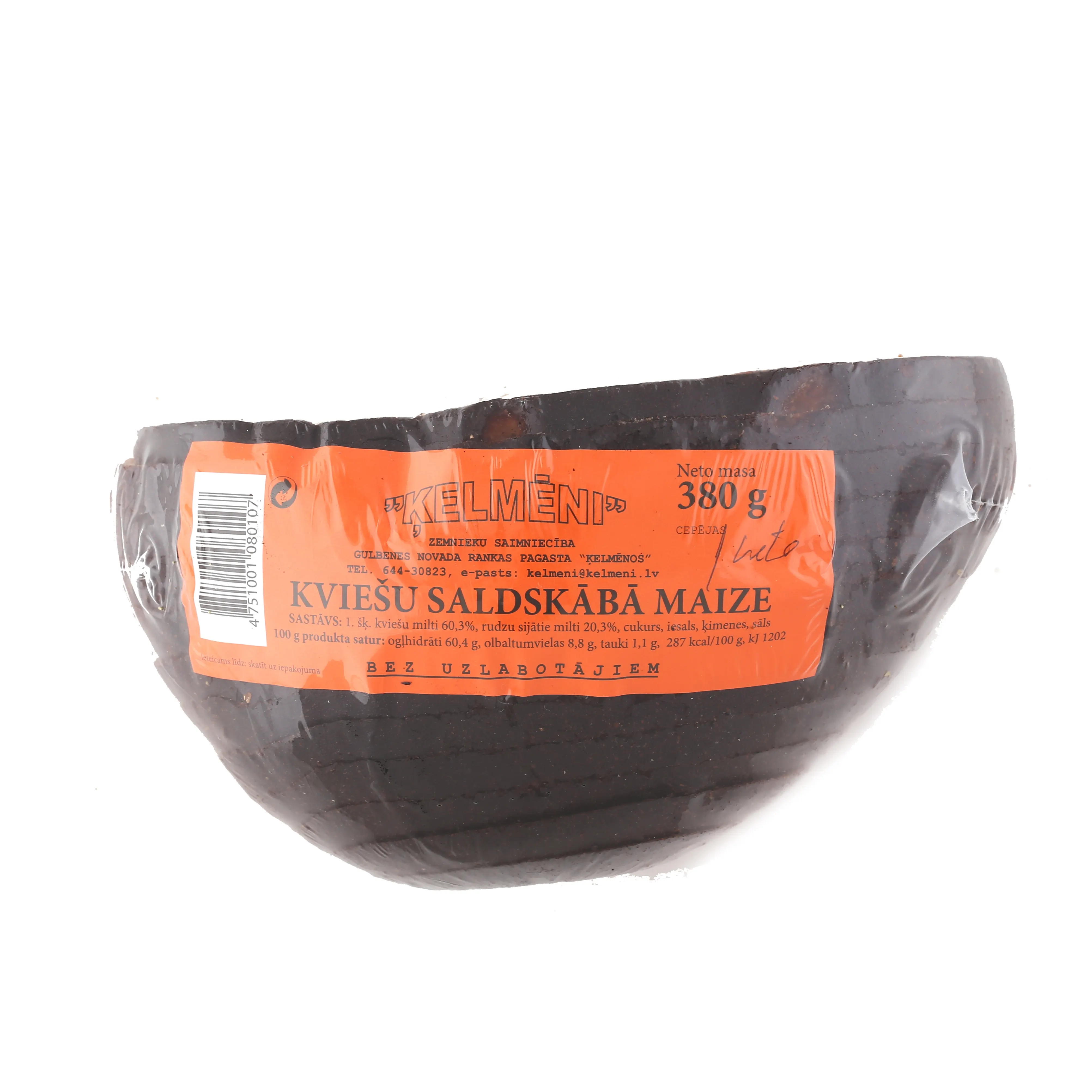 Kviešu saldskābmaize Ķelmēni sagr. BIO 380g