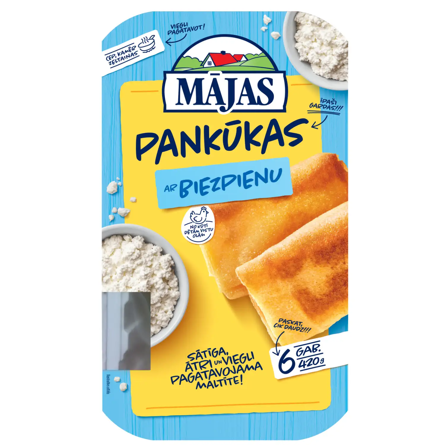 Pankūkas Mājas ar biezpienu 420g