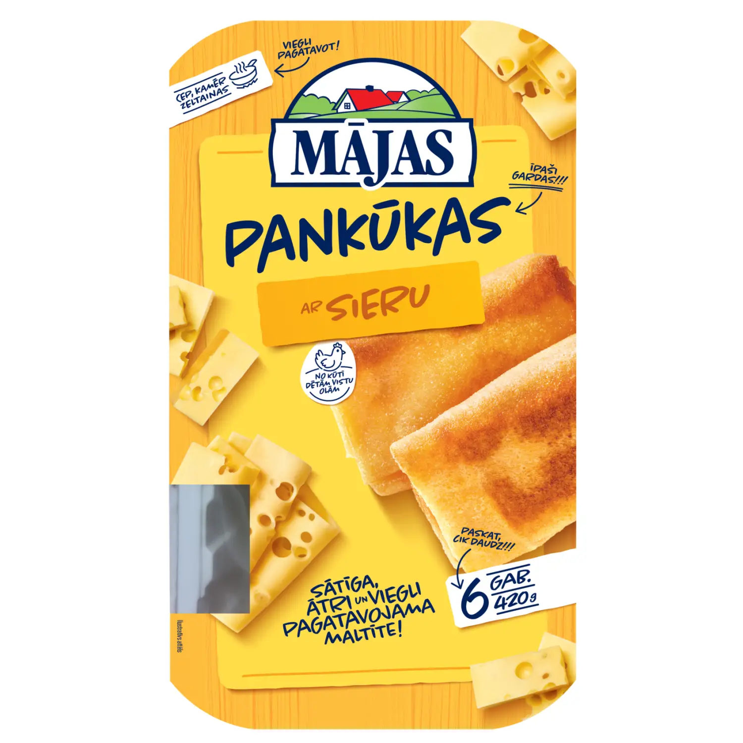 Pankūkas Mājas ar sieru 420g